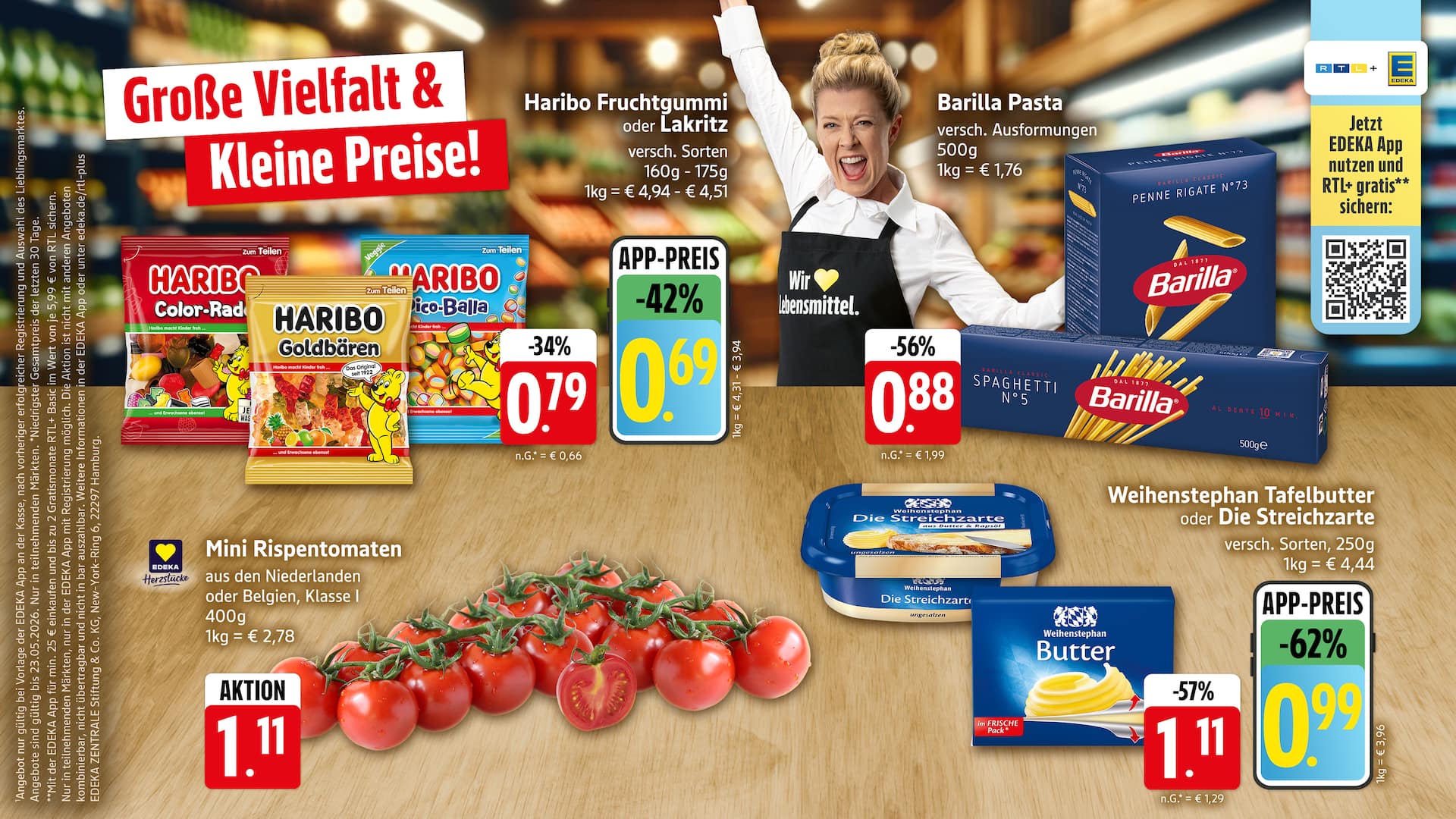 → Hier erscheint normalerweise der Teaser des Angebots-Prospektes, dieser steht aber diesmal nicht zur Verfügung. Dafür ist der verlinkte Angebots-Prospekt wieder vorhanden. Wir bitten um Verständnis. Ihr EDEKA Team