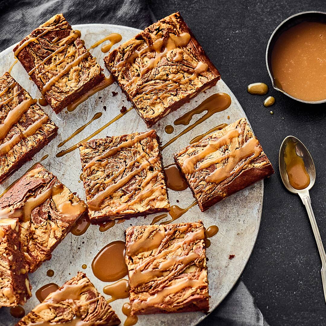 Cashewkuchen mit Karamell