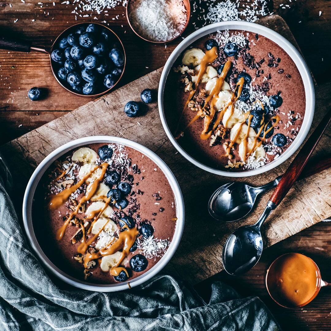 Chocolate Peanut Butter Smoothie Bowl