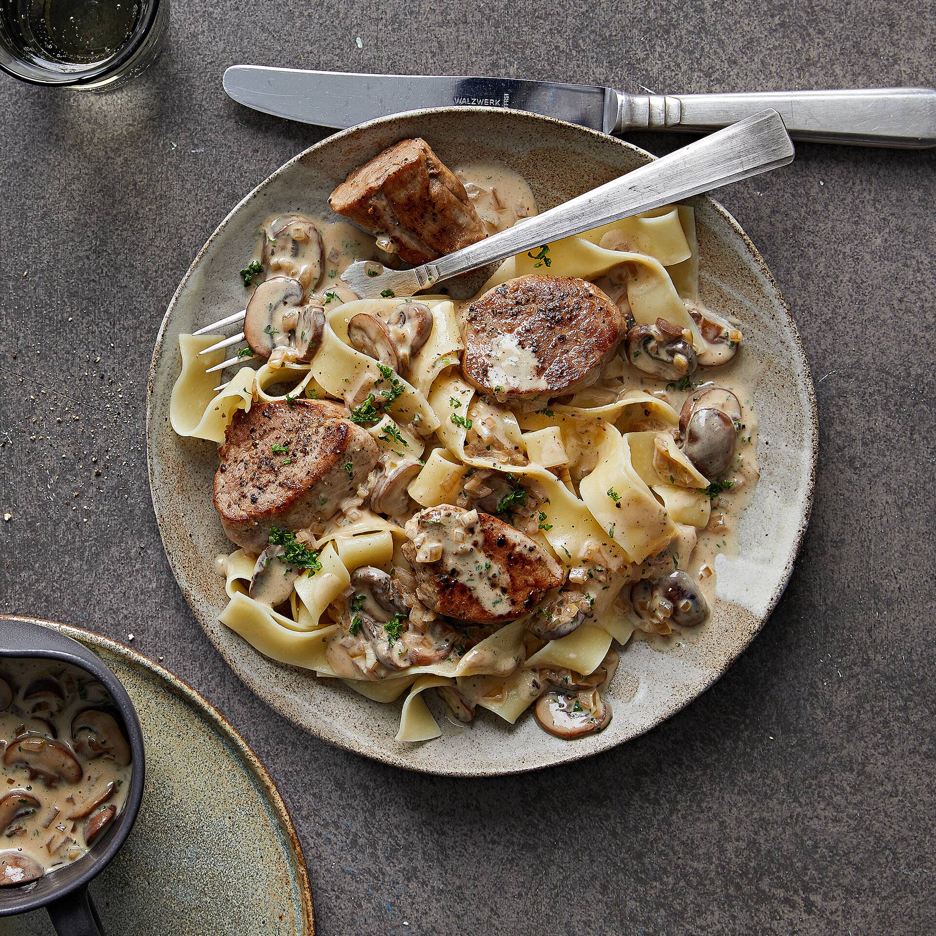 Schweinelendchen in Pilzsauce