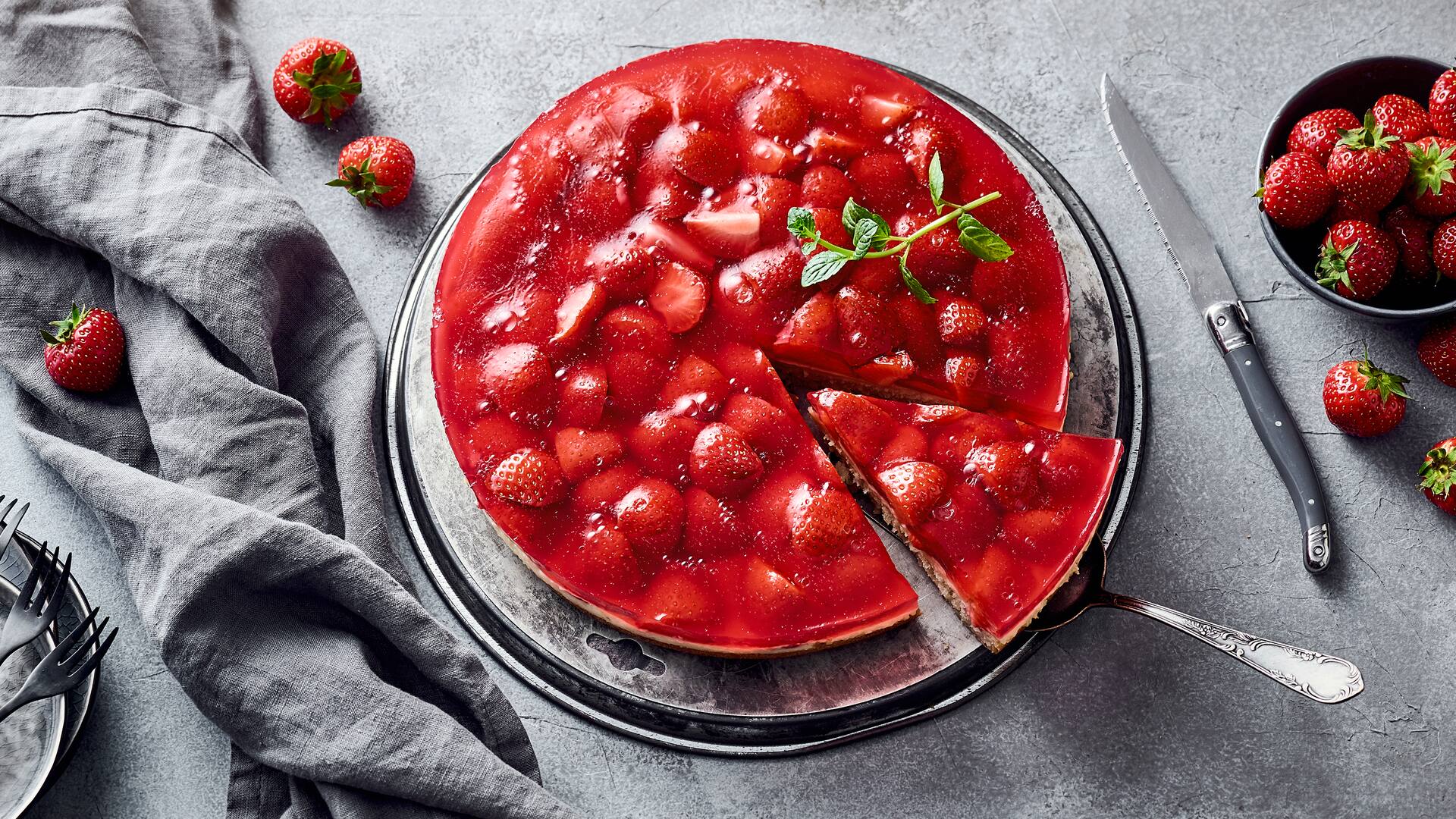 Veganer Erdbeerkuchen