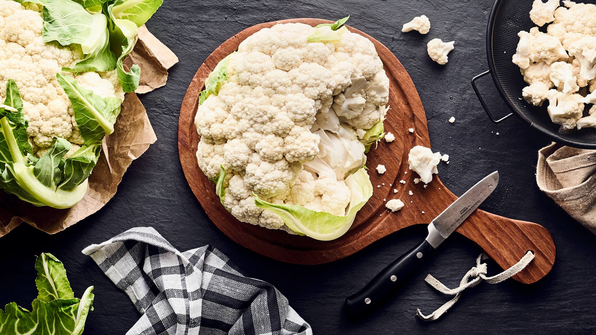 Blumenkohl durch Einfrieren hatlbar machen