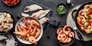 Welche Meeresfrüchte für Salat