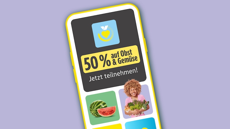 Im August: 50 % auf Obst & Gemüse