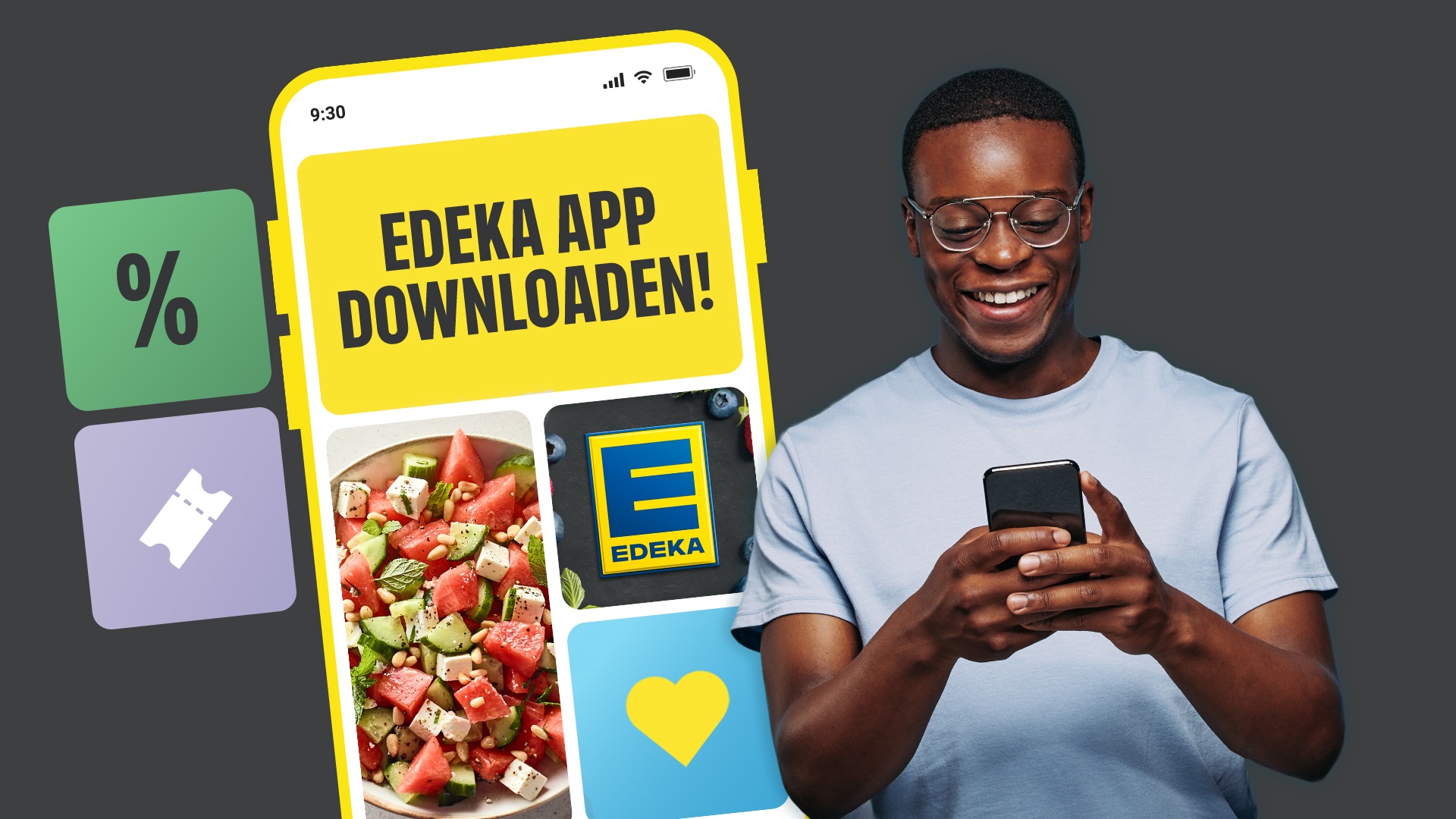 Weniger bezahlen, mehr Genuss. Mit der EDEKA App.