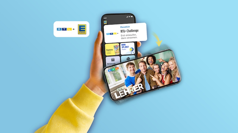 Mit der EDEKA App RTL+ gratis* streamen