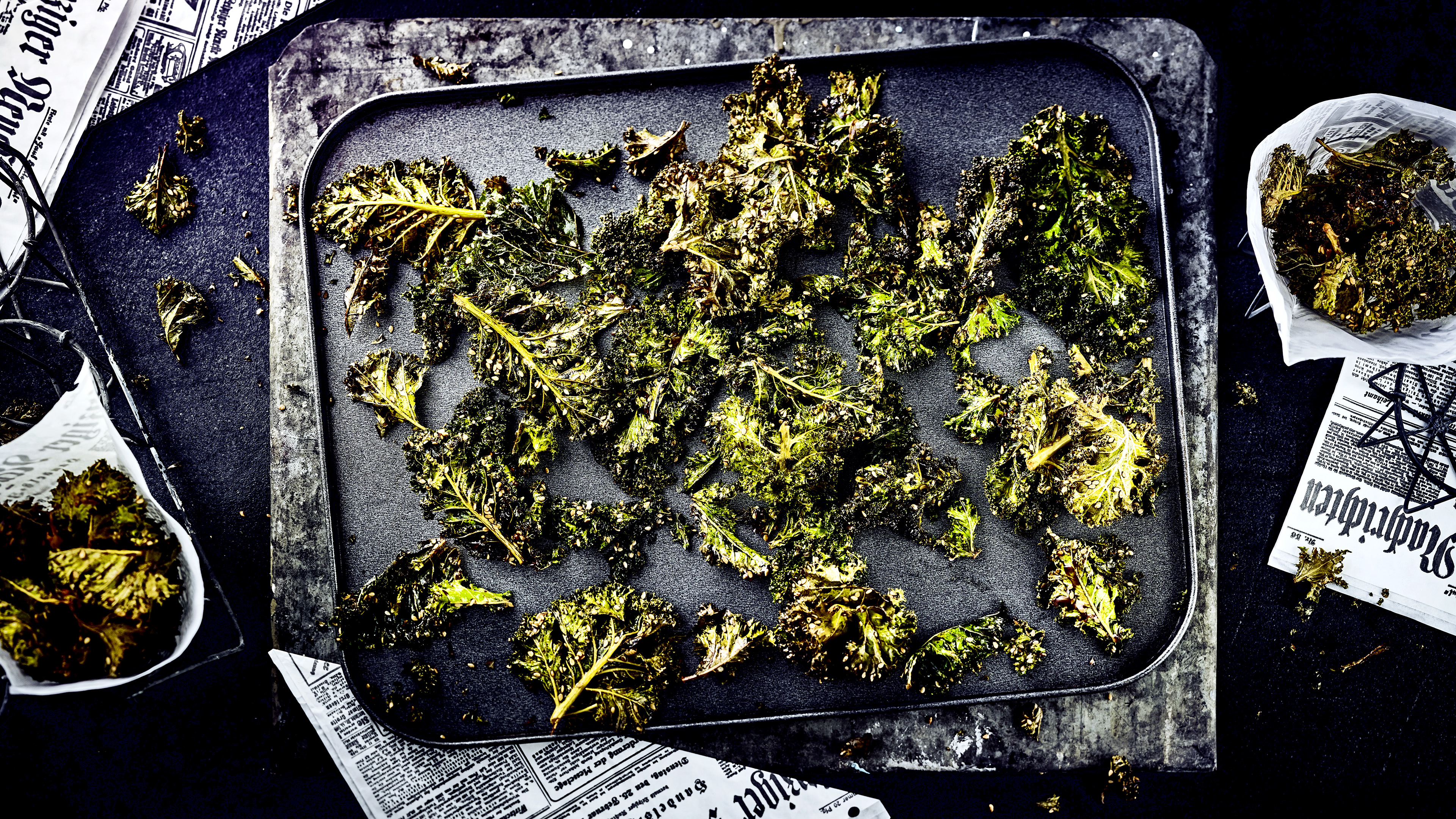 Grünkohl-Chips mit selbstgemachter Marinade