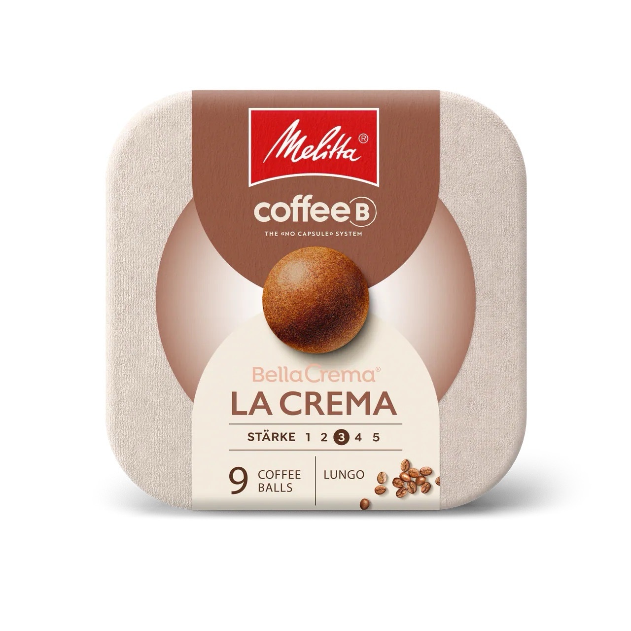 La Crema, Stärke 3, 9 coffee Balls, Lungo.