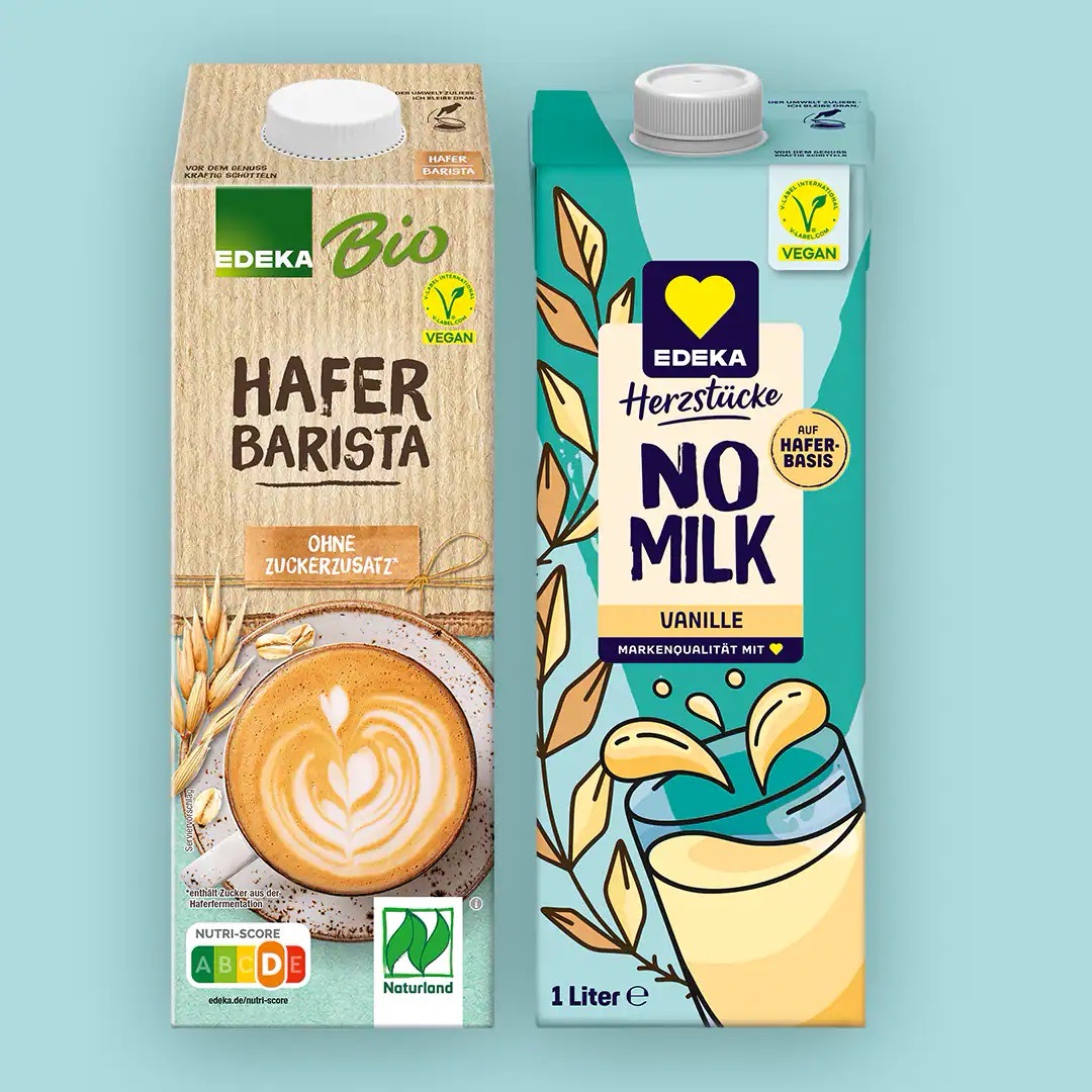 Hafer Barista von EDEKA Bio und No Milk Vanille von EDEKA Herzstücke.