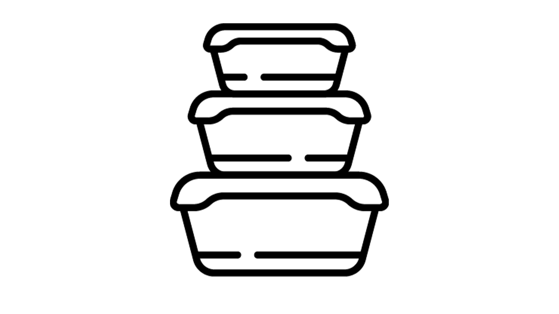 Mehrere Behälter, die aufeinander gestapelt sind