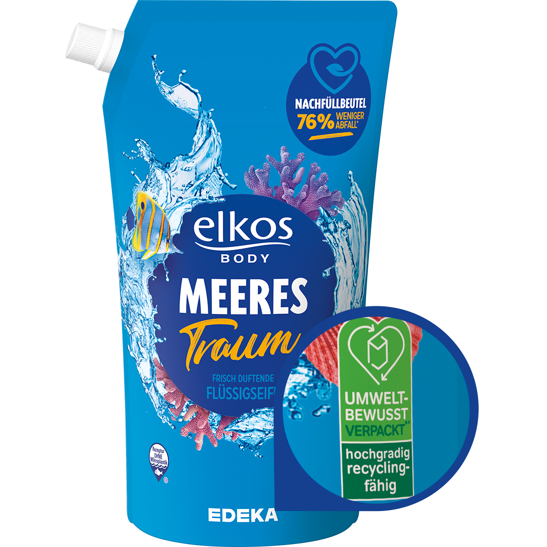 Die elkos Flüssigseife mit Fokus auf die umweltbewusste Verpackung