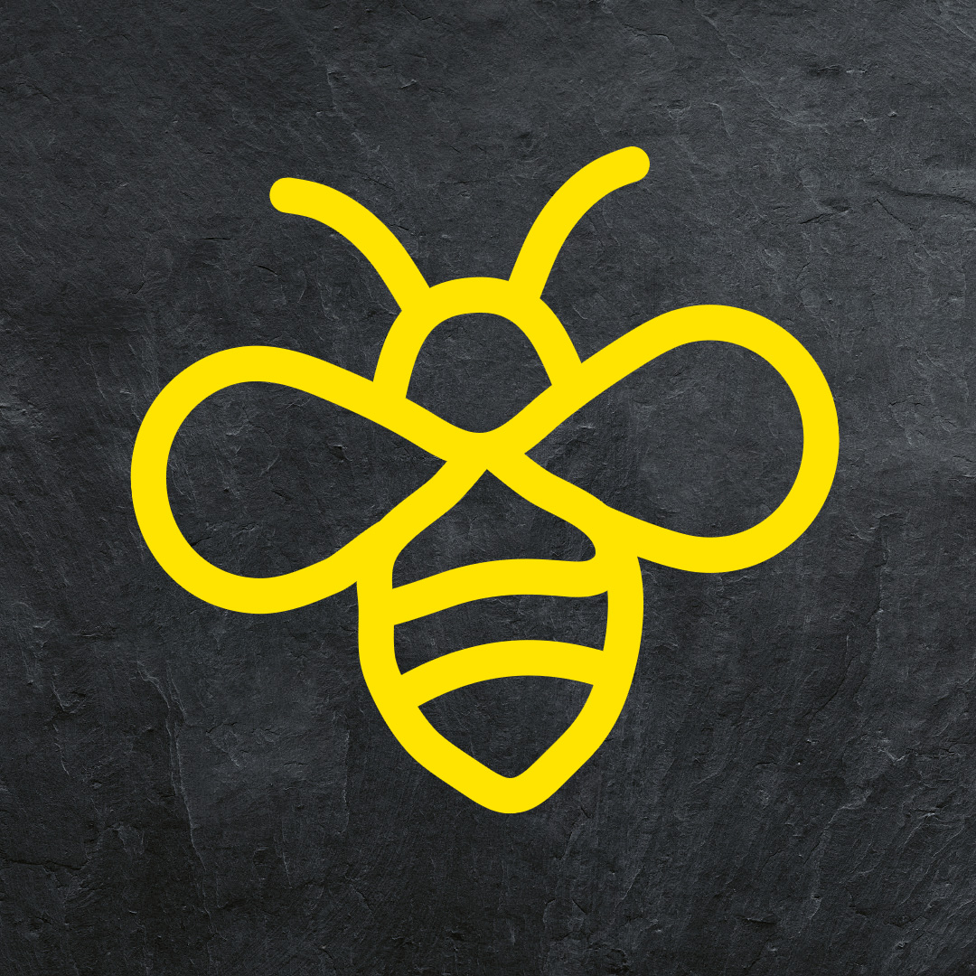 Grafik mit einer Biene