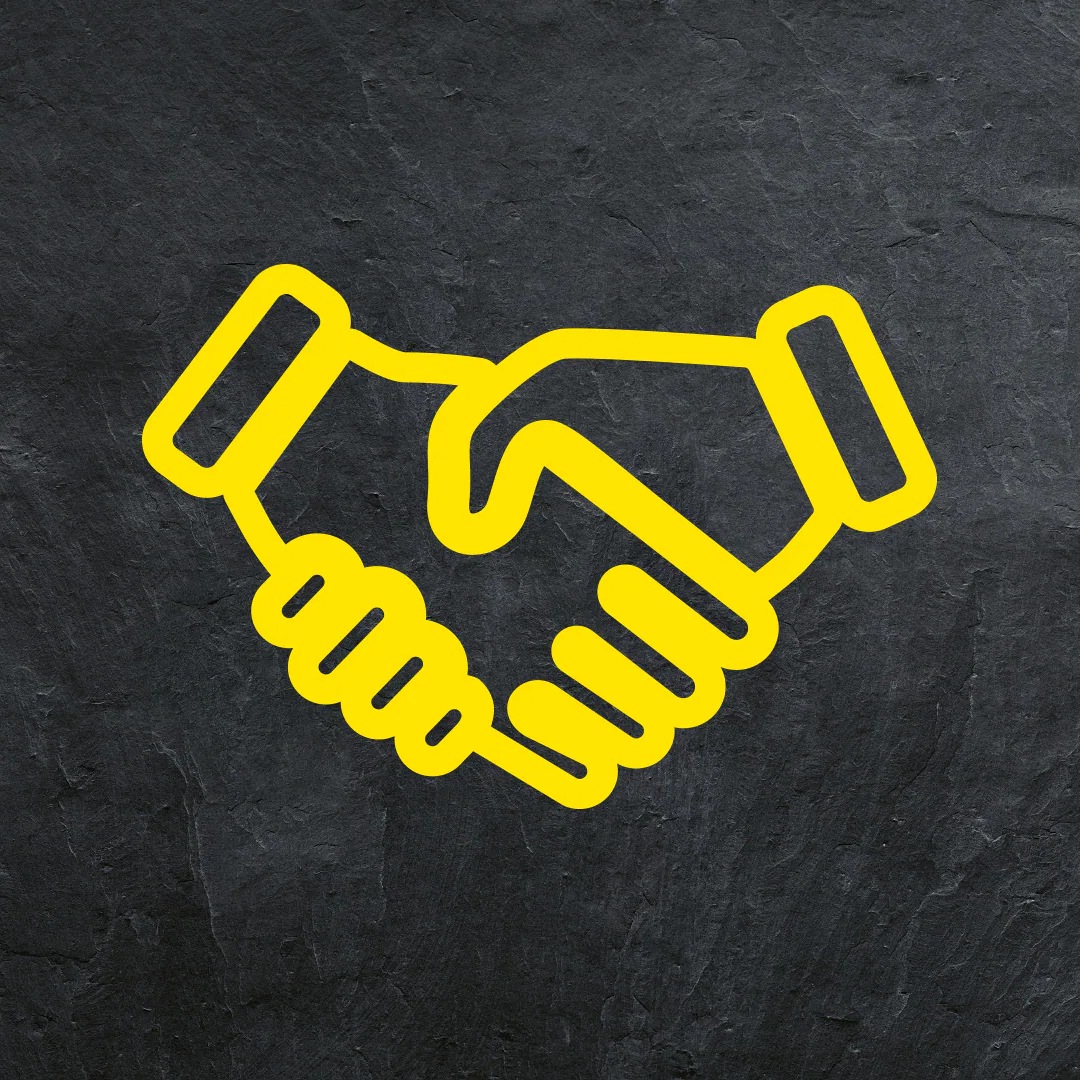 Eine Graphik von einem Händeschütteln