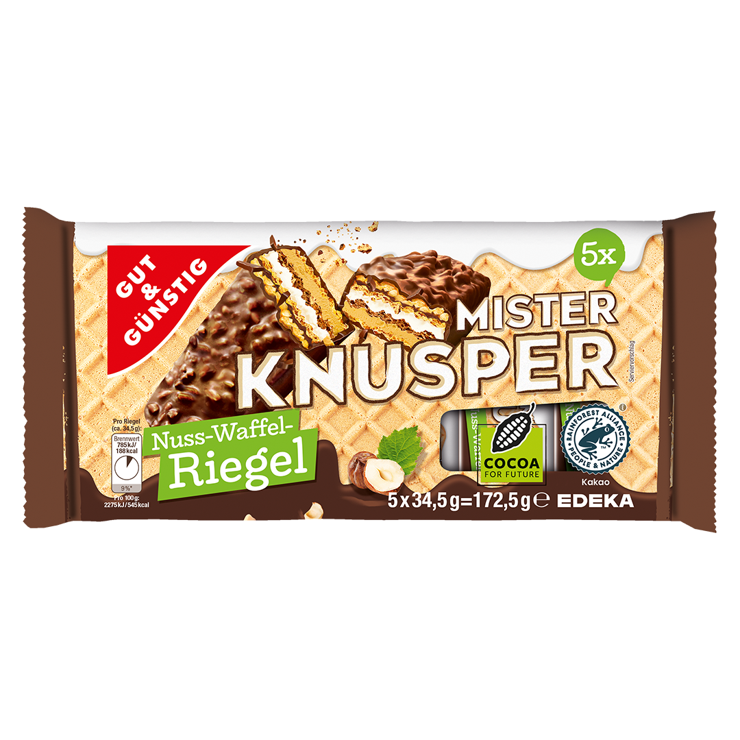 Gut&Günstig Nuss-Waffel-Riegel