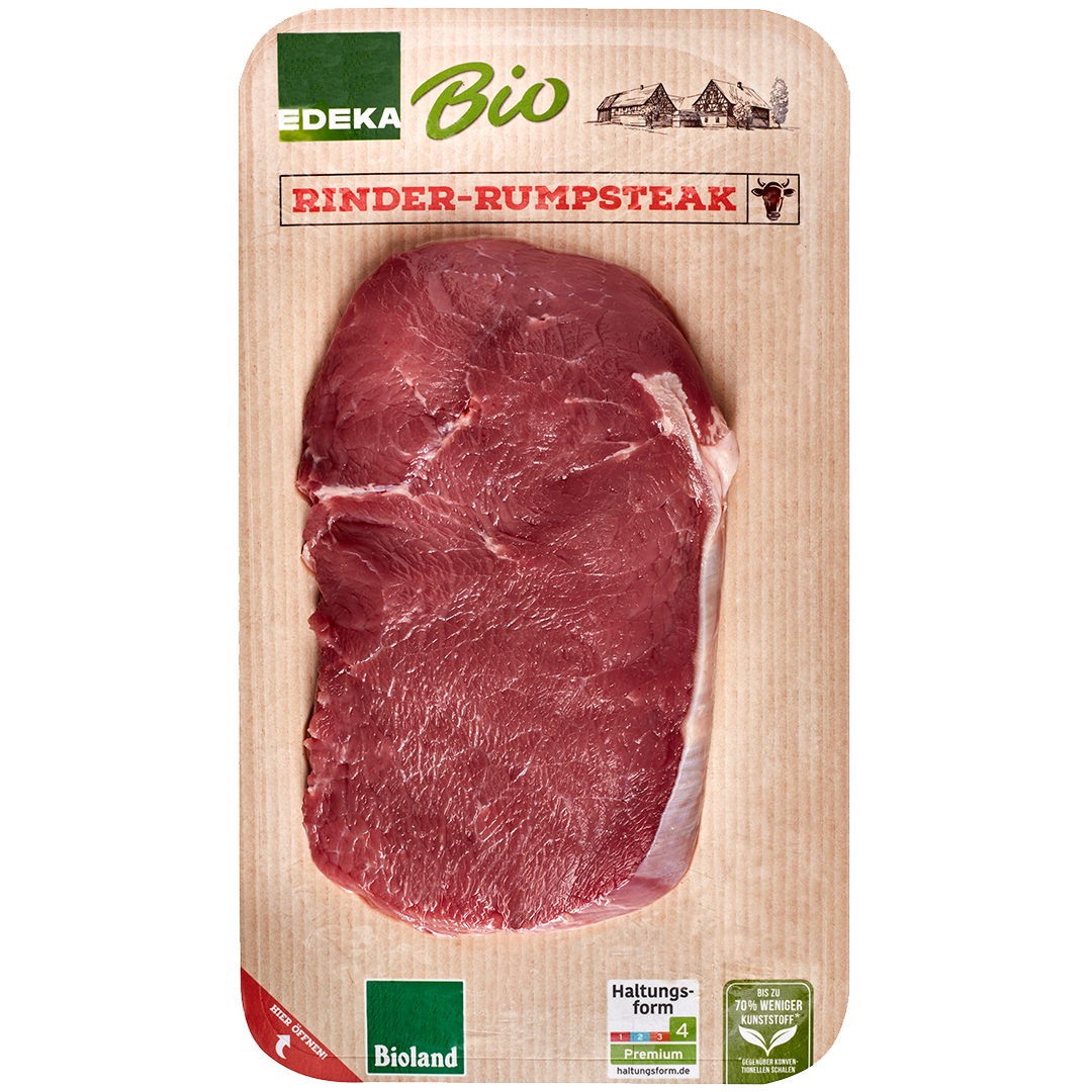 Eine Packung vom EDEKA Bio Bioland Rindersteak