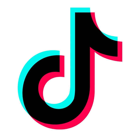 Das Bild zeigt das Tiktok Logo auf weißem Grund.