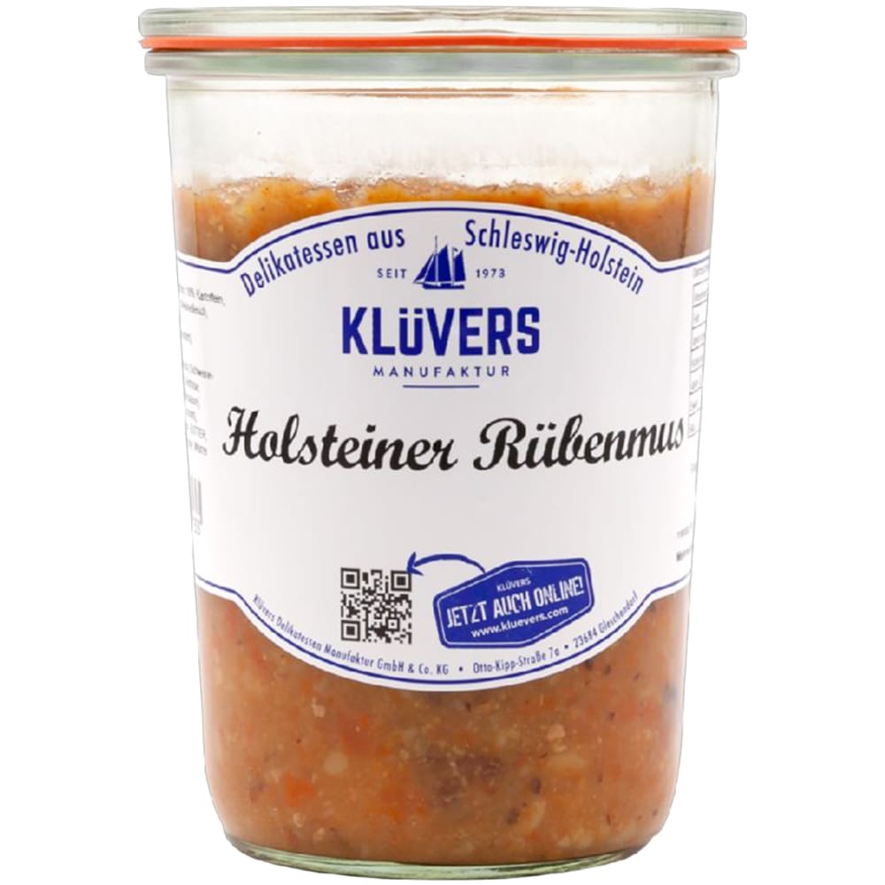Einmachglas Klüvers Holsteiner Rübenmus.