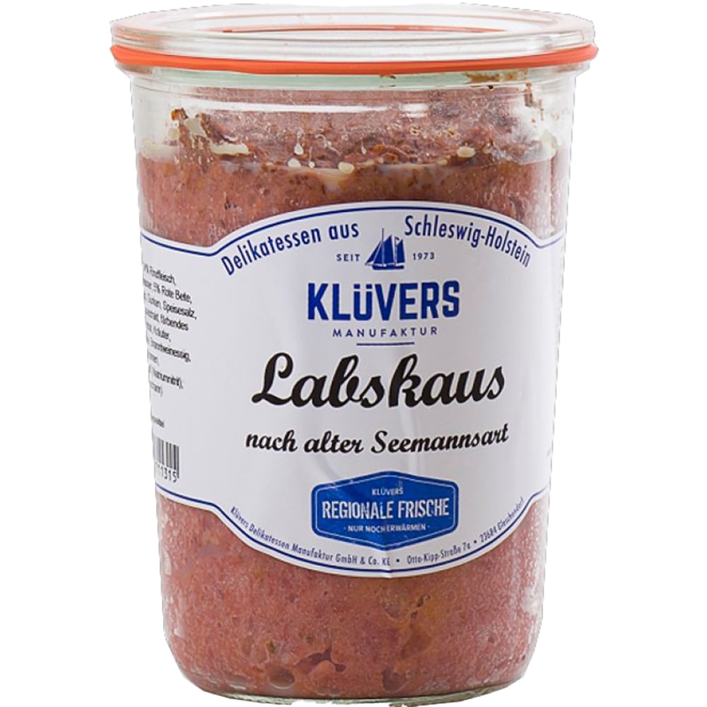 Einmachglas Klüvers Labskaus nach alter Seemannsart.