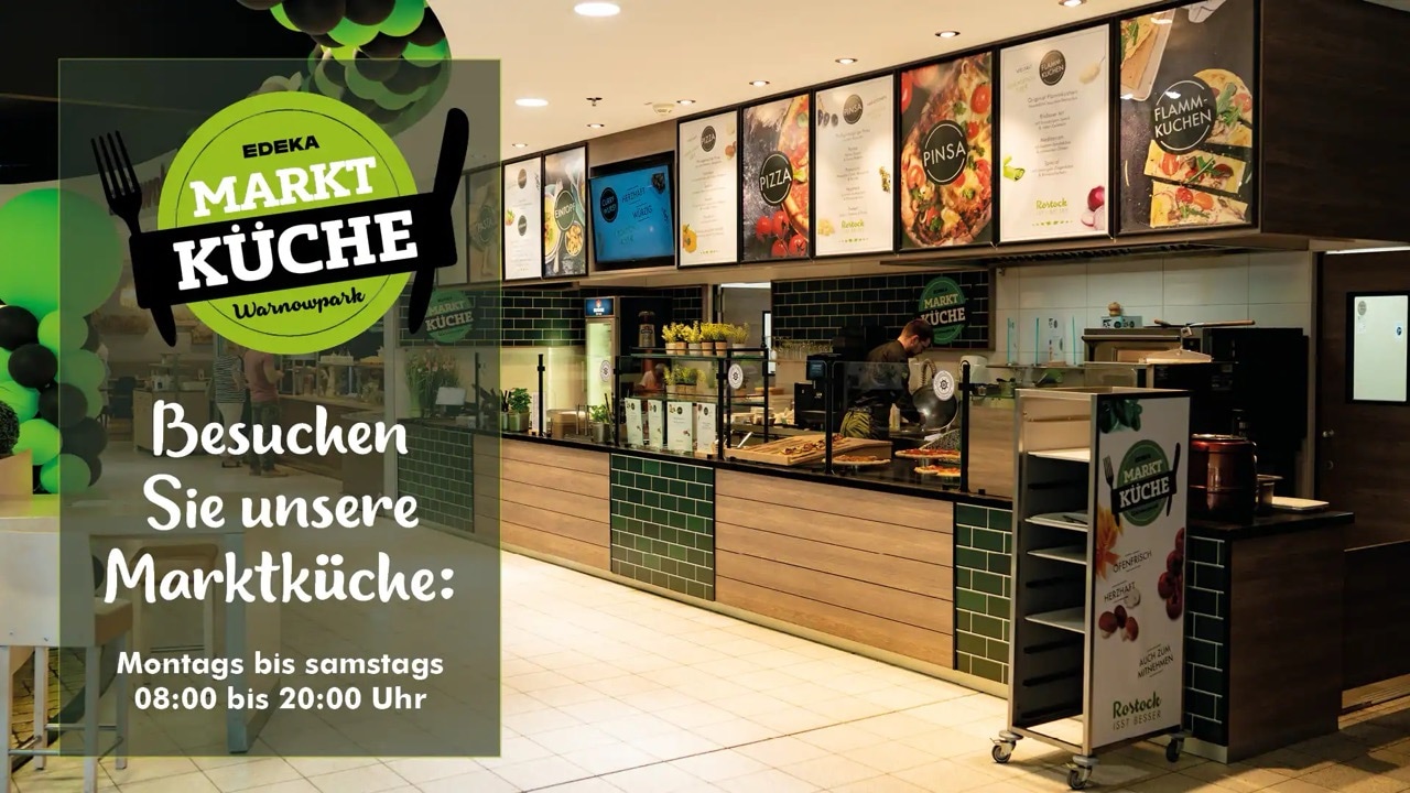 Besuchen Sie unsere Marktküche: Montags bis samstags 08:00 bis 20:00 Uhr.