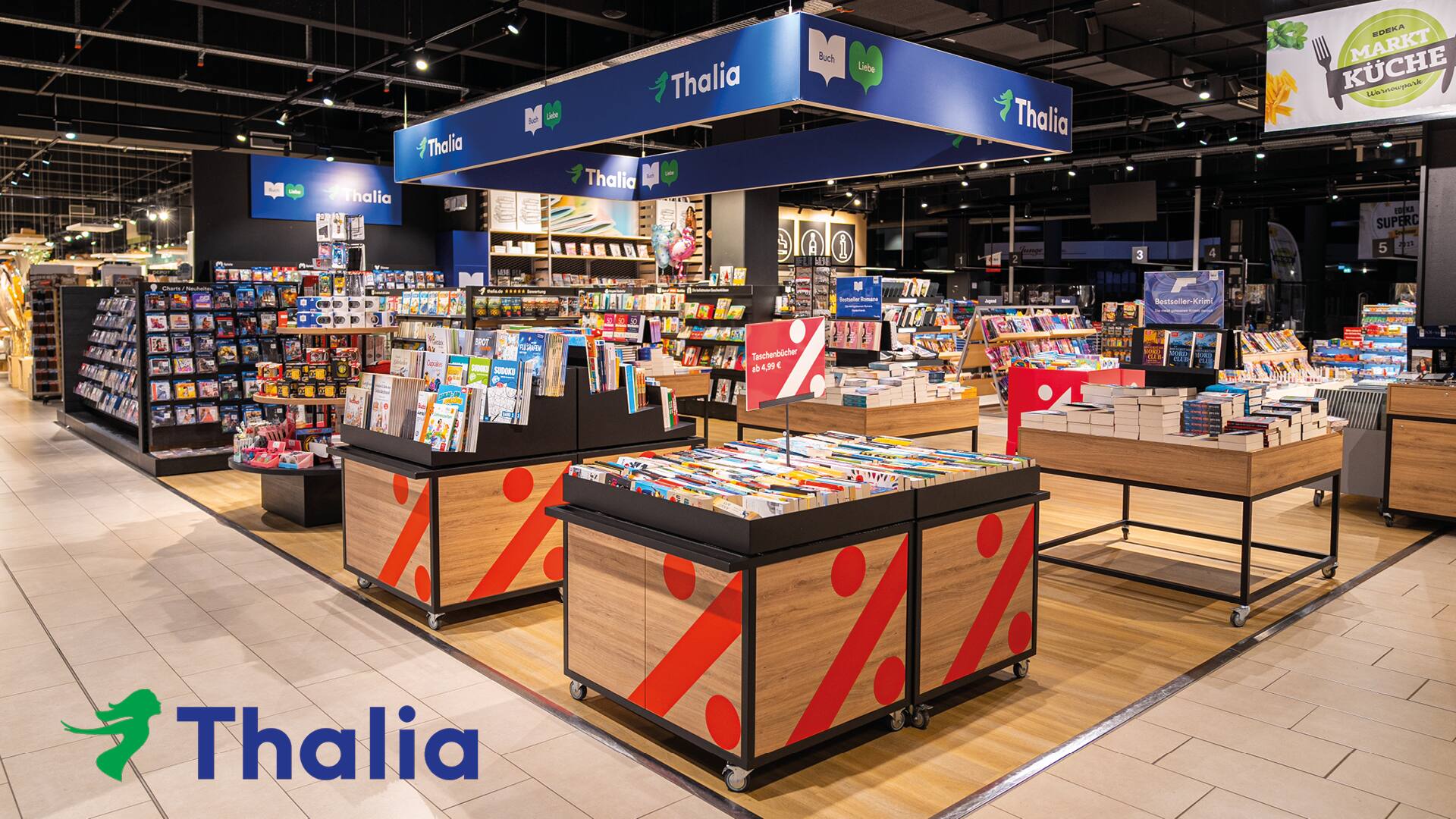 Verkaufsfläche für Bücher von Thalia.