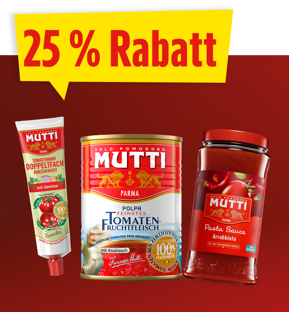 Sortimentsrabatt 25 % Mutti