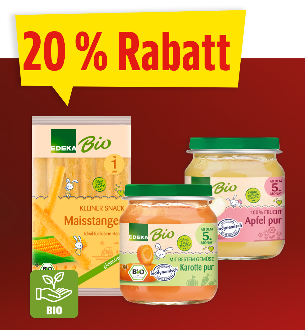 Sortimentsrabatt 20 % Kindernahrung