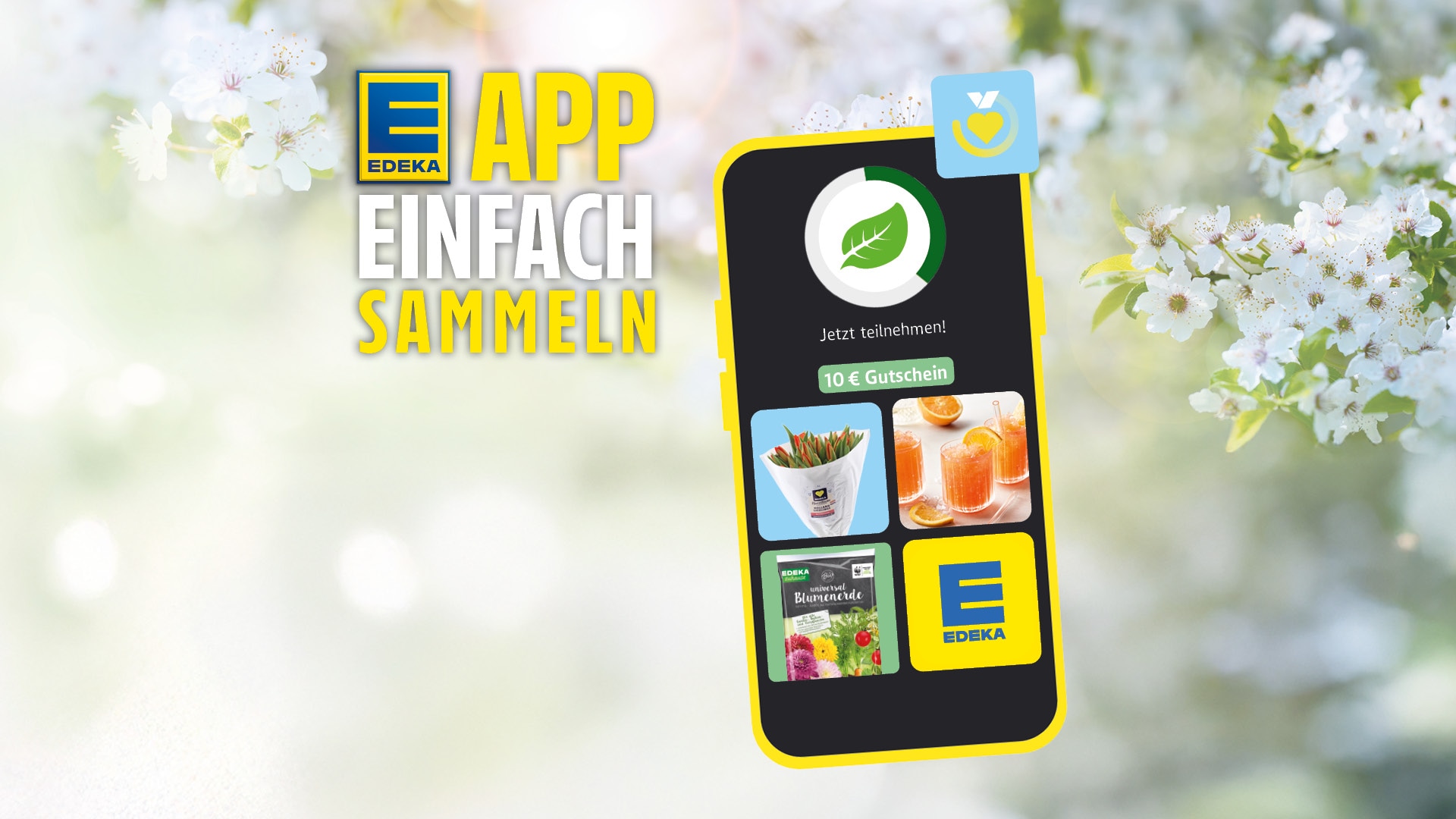 Grafik zur EDEKA App Aktion der April Challenge.