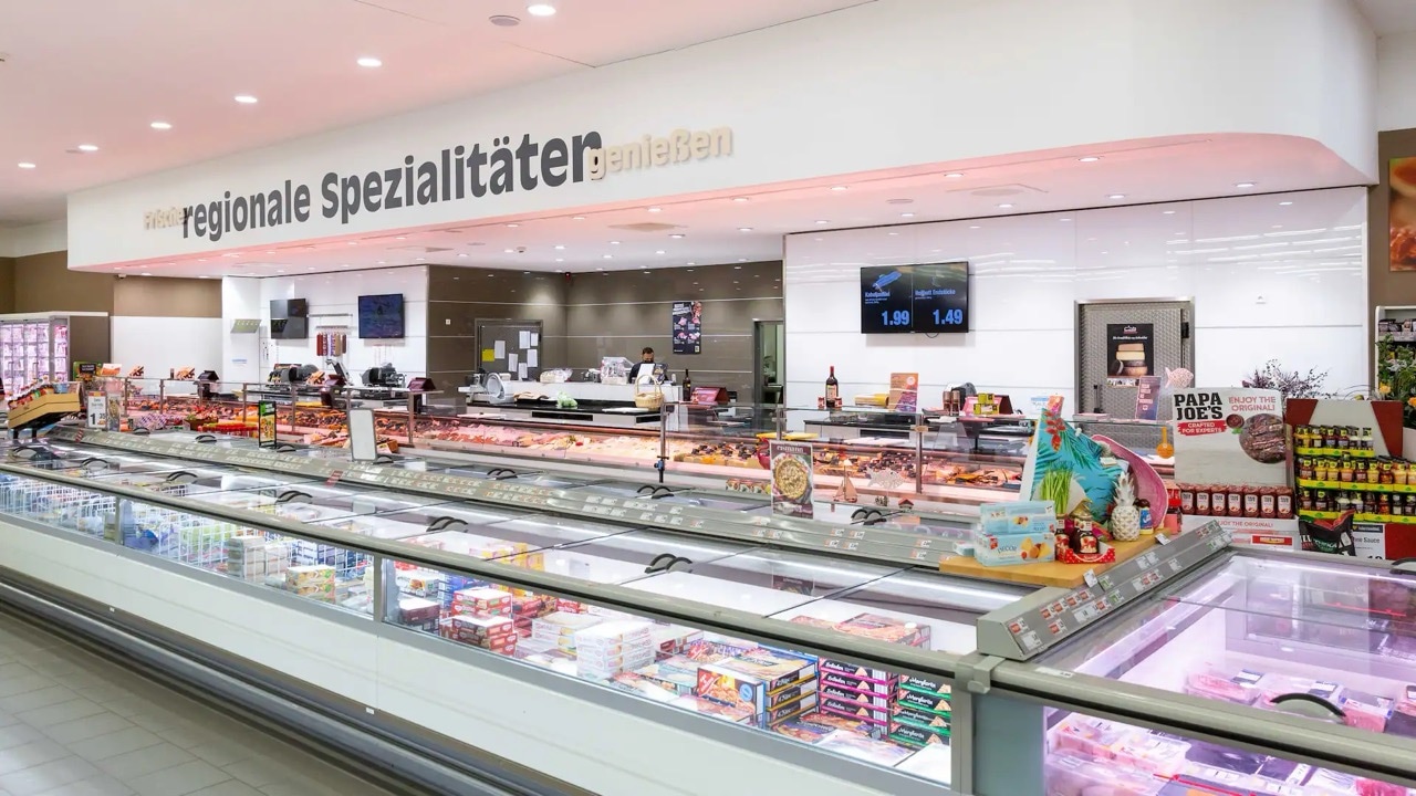 Die Bedientheke eines EDEKA-Marktes.