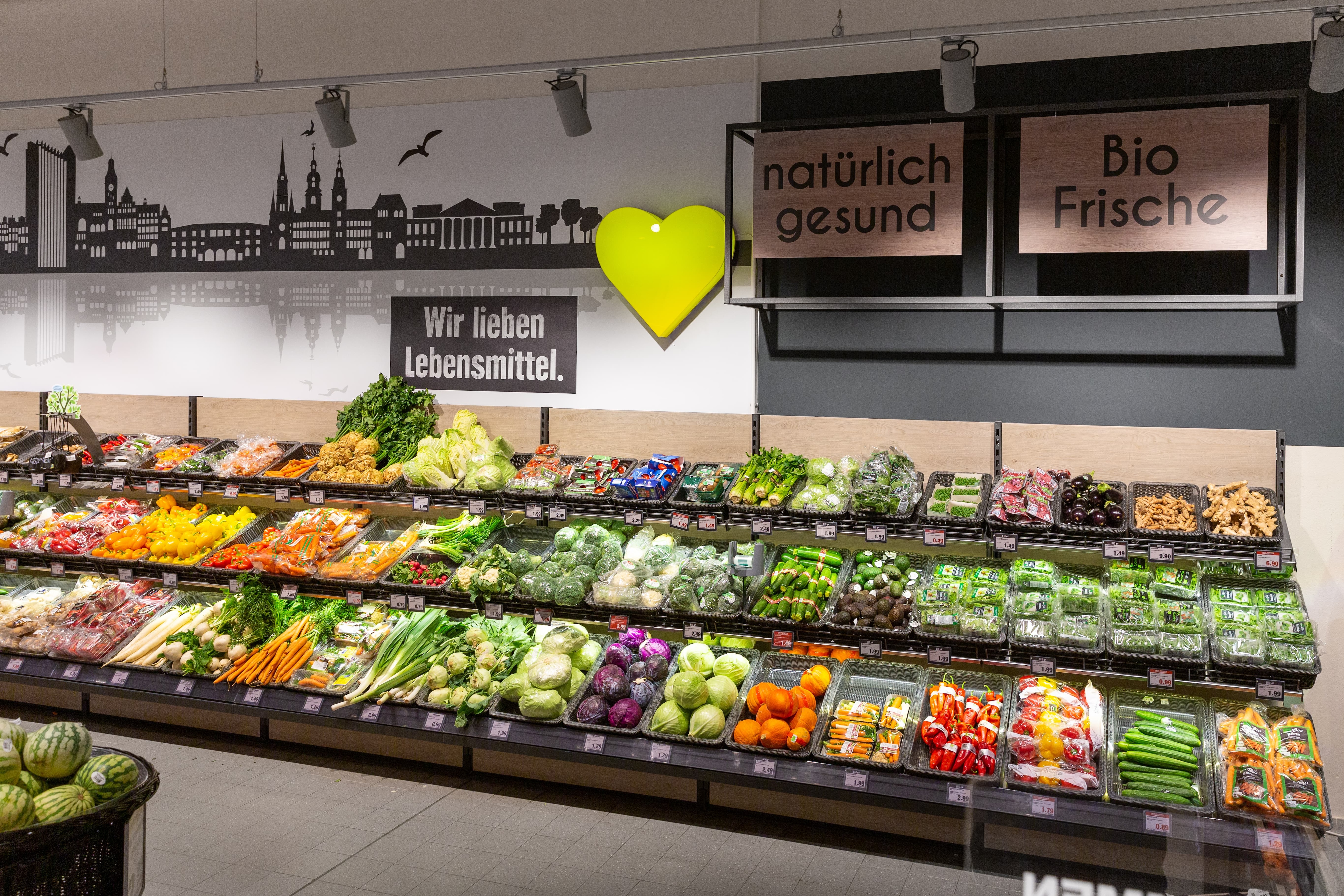 Einblick in die Gemüseabteilung.