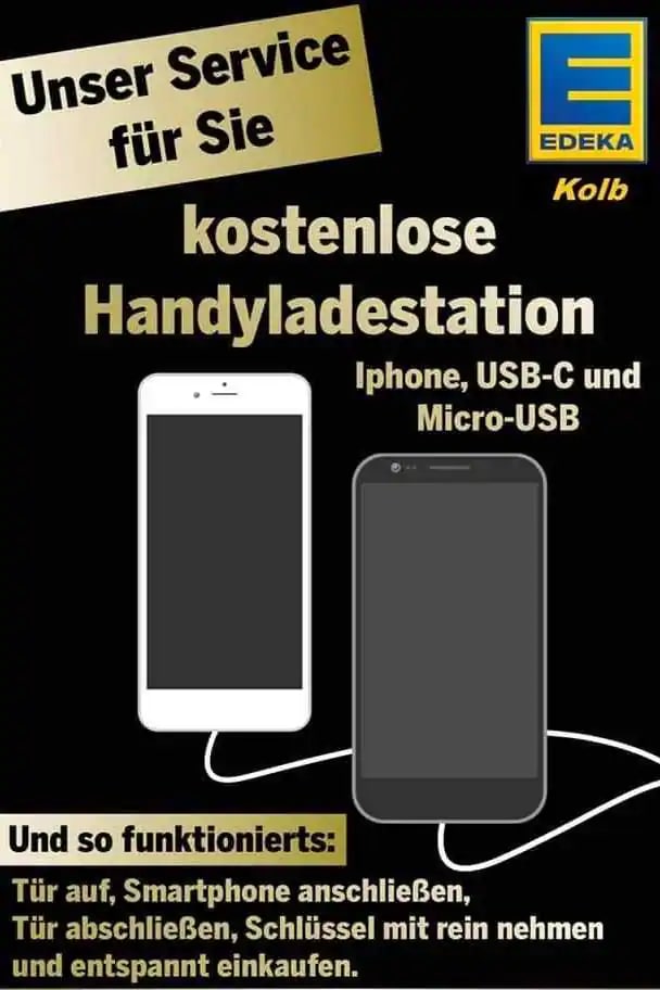 Unser Service für Sie: kostenlose Handyladestation.