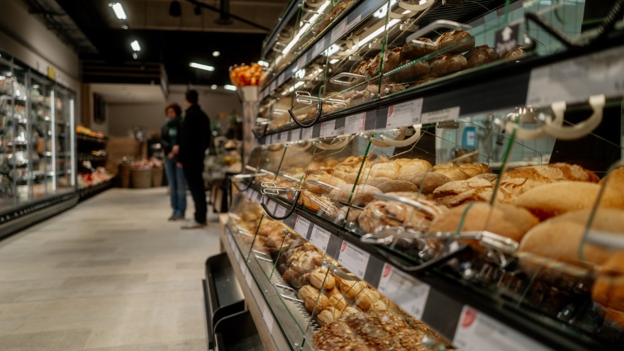 Selbstbedienungsbereich der Marktbäckerei