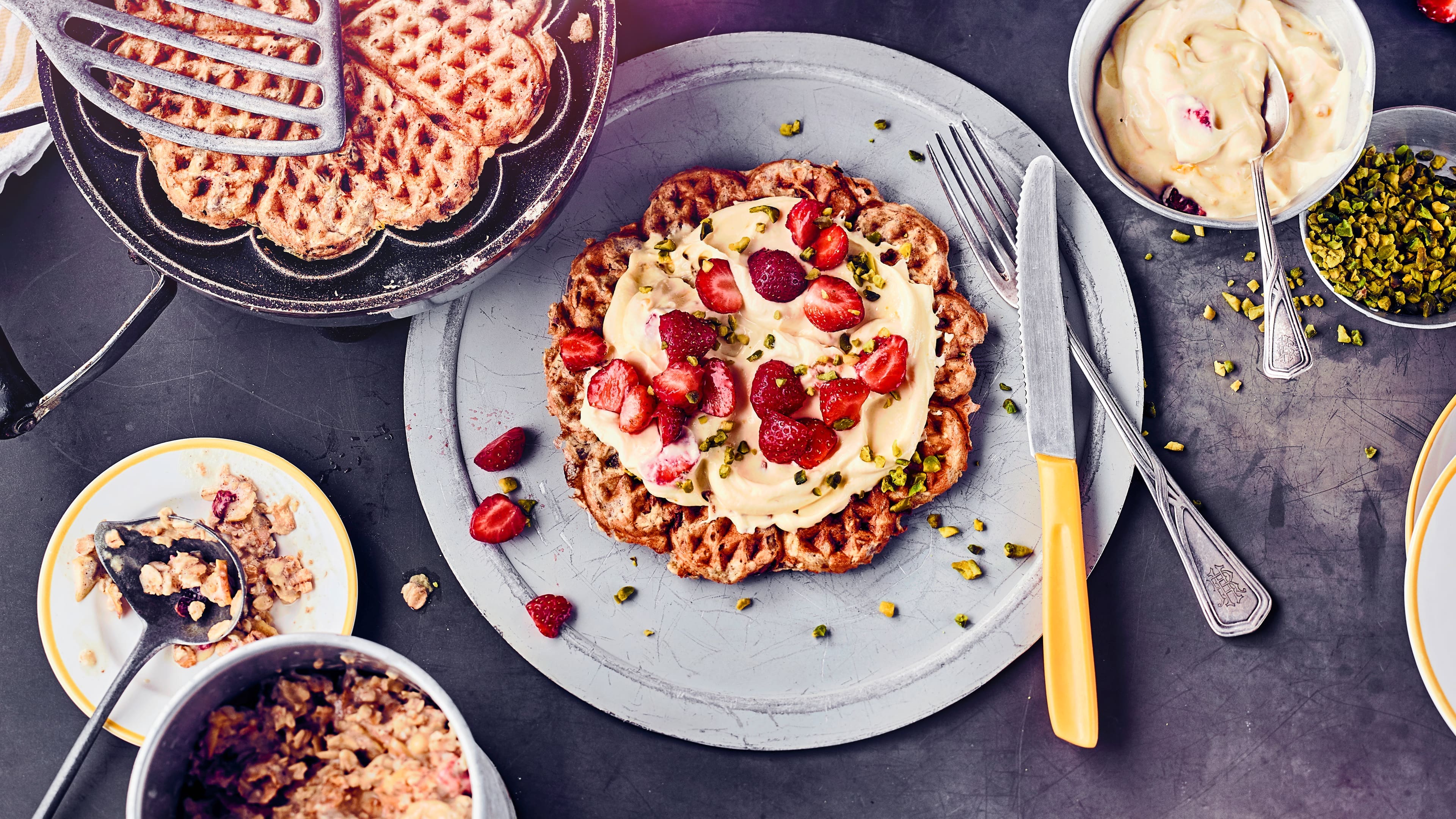 Müsliwaffeln mit Frischkäse Müsliwaffeln mit Frischkäse