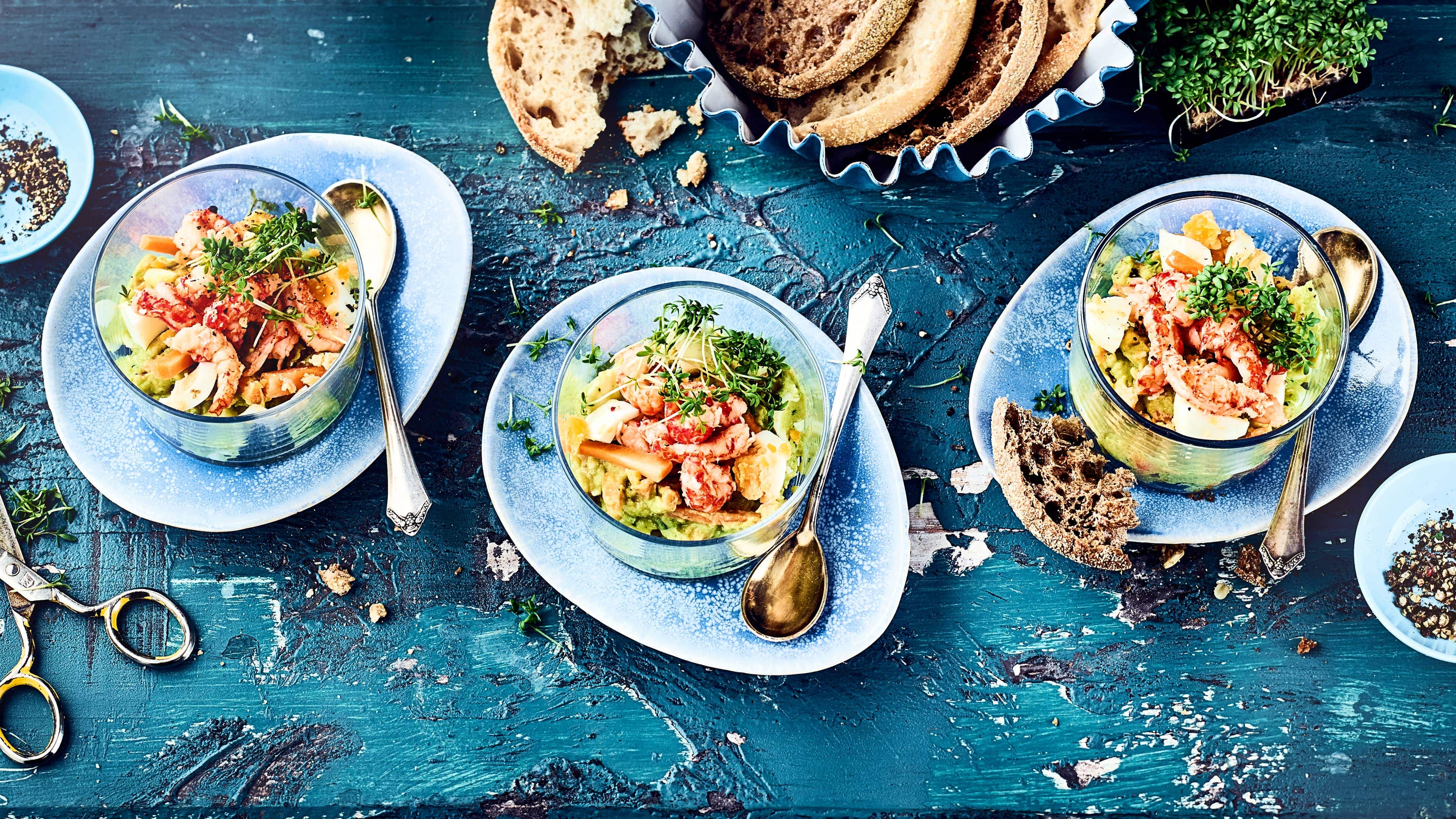 Eiersalat mit Flusskrebsen Eiersalat mit Flusskrebsen