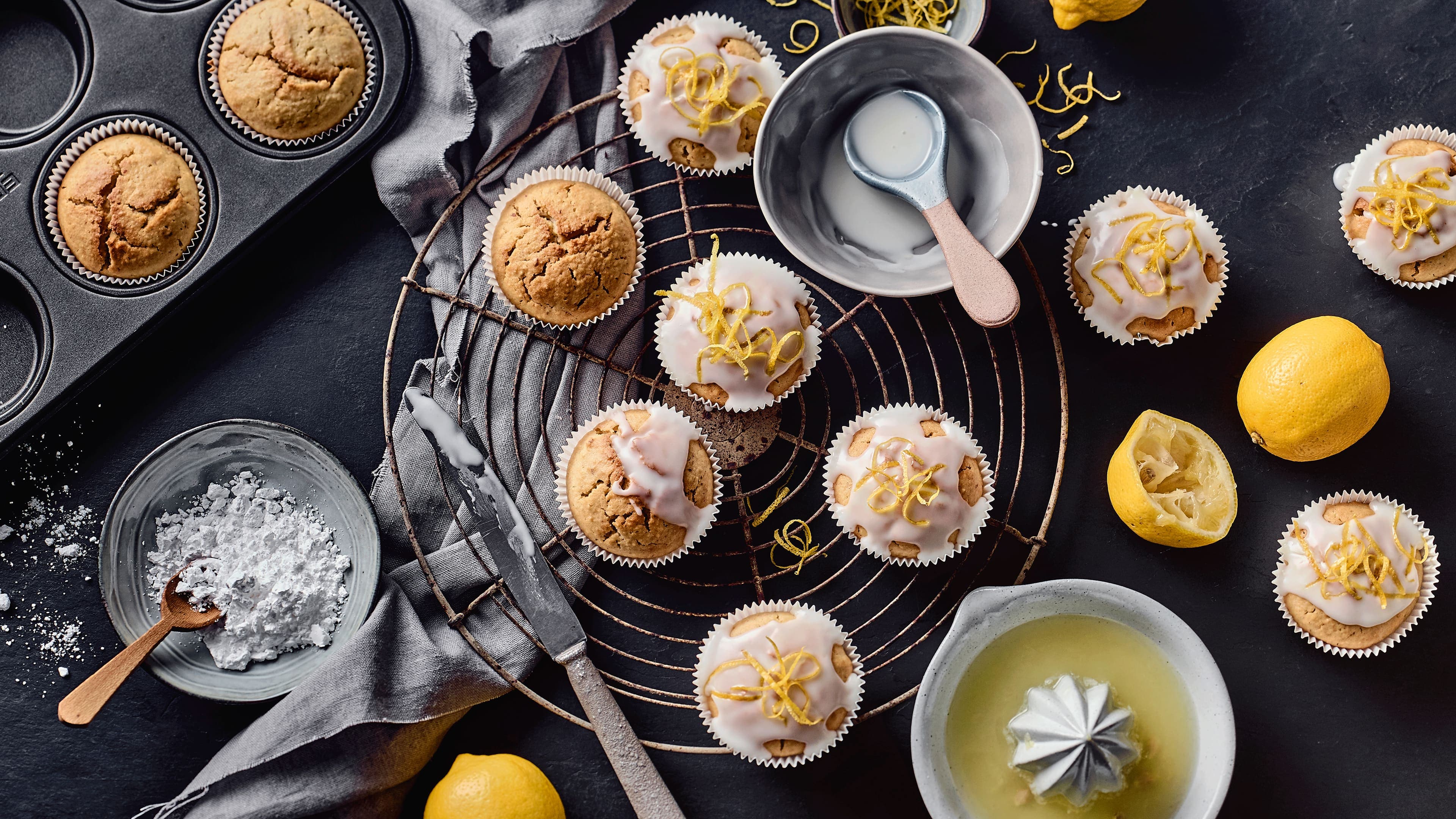 Vegane Zitronen-Muffins Vegane Zitronen-Muffins
