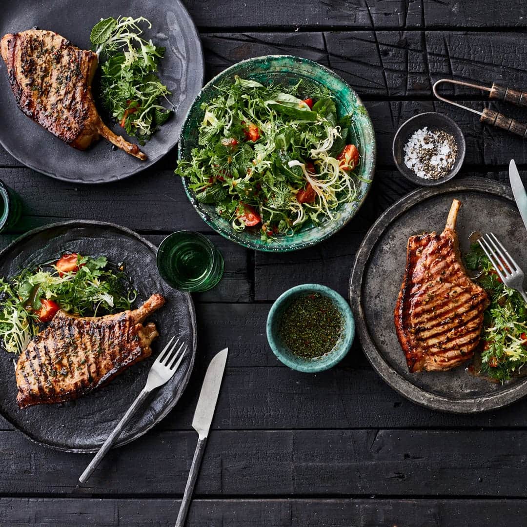 Schweine-Kotelett mit Zitronengras-Marinade