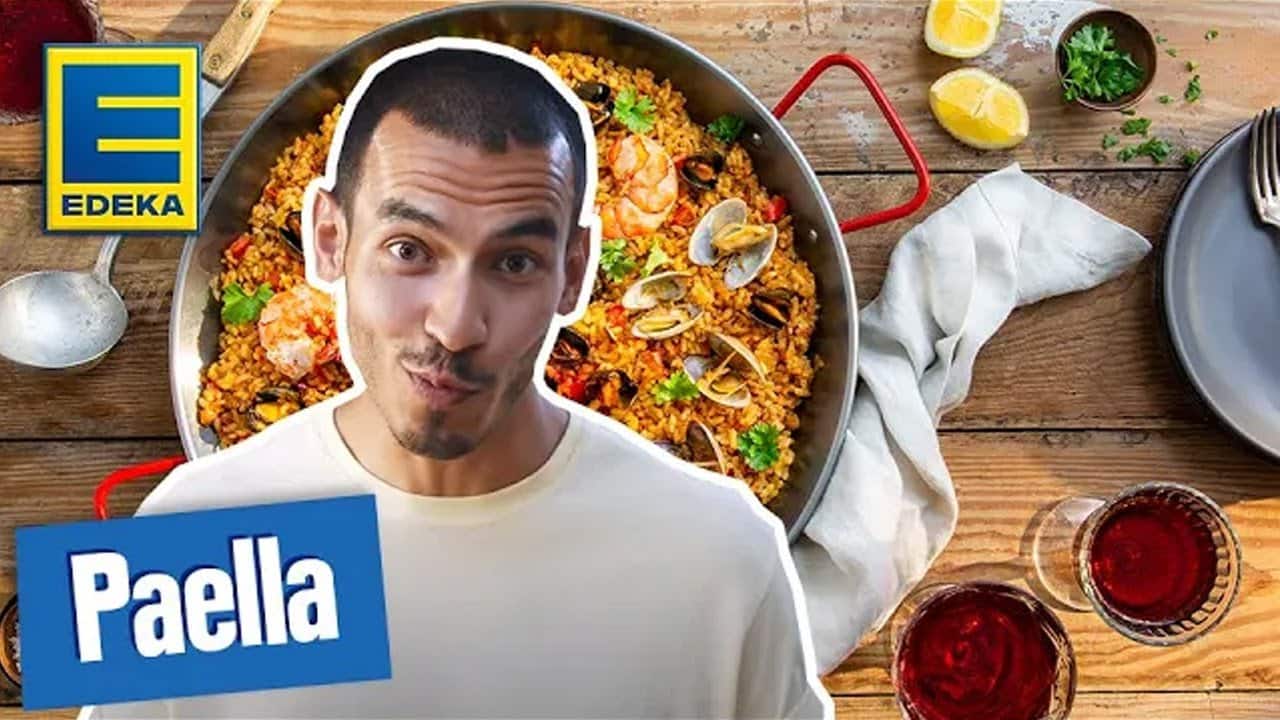 Paella Rezept YouTube Platzhalterbild für ein Video mit dem Titel 'Paella Rezept'.