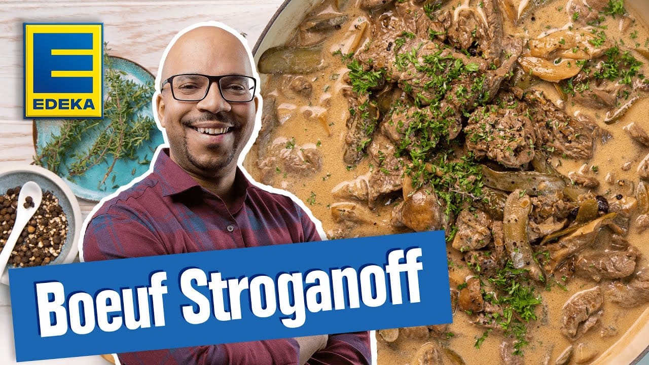 Boeuf Stroganoff YouTube Platzhalterbild für ein Video mit dem Titel 'Boeuf Stroganoff'.