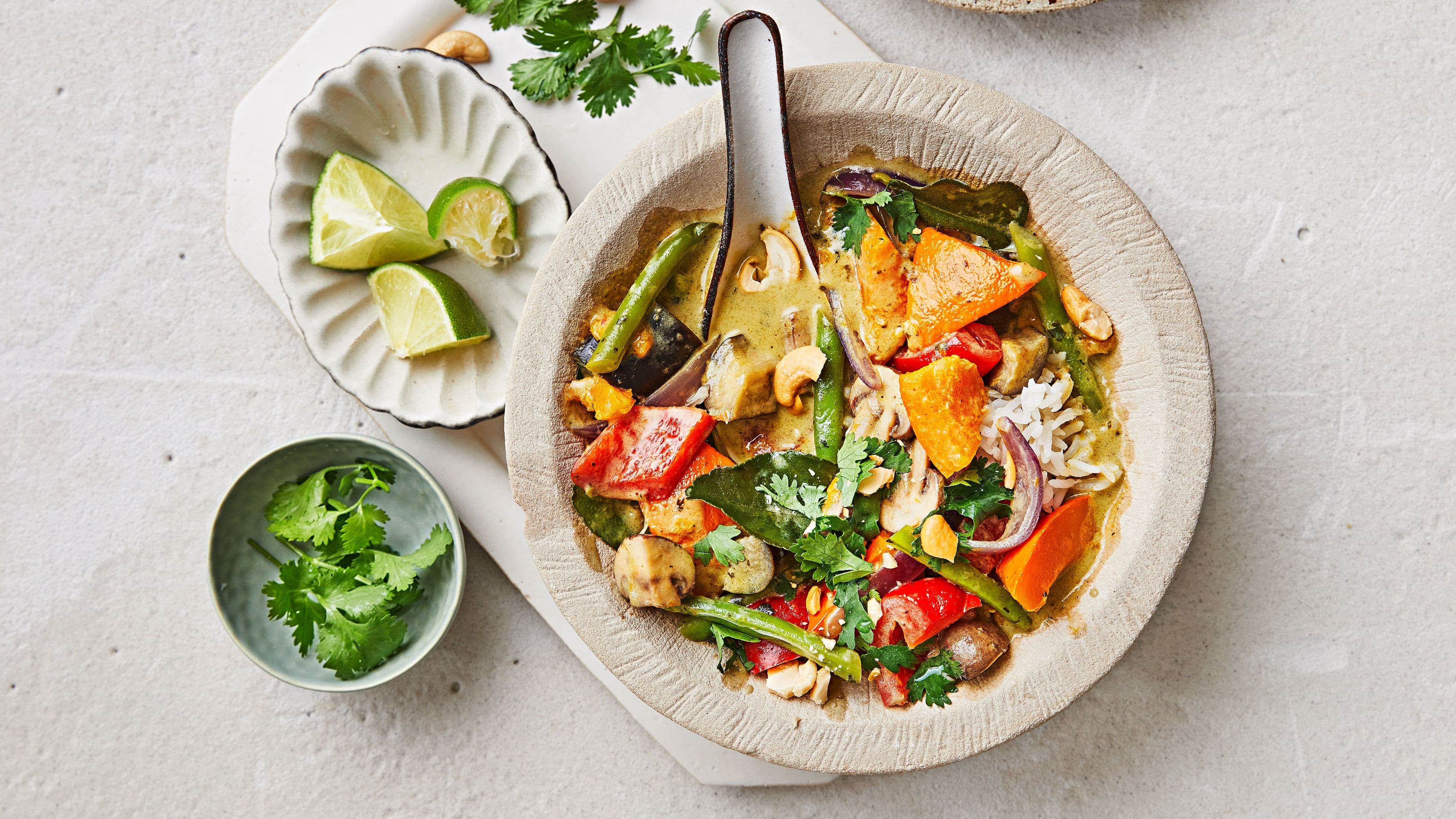 Grünes Thai-Curry mit Kürbis Grünes Thai-Curry mit Kürbis