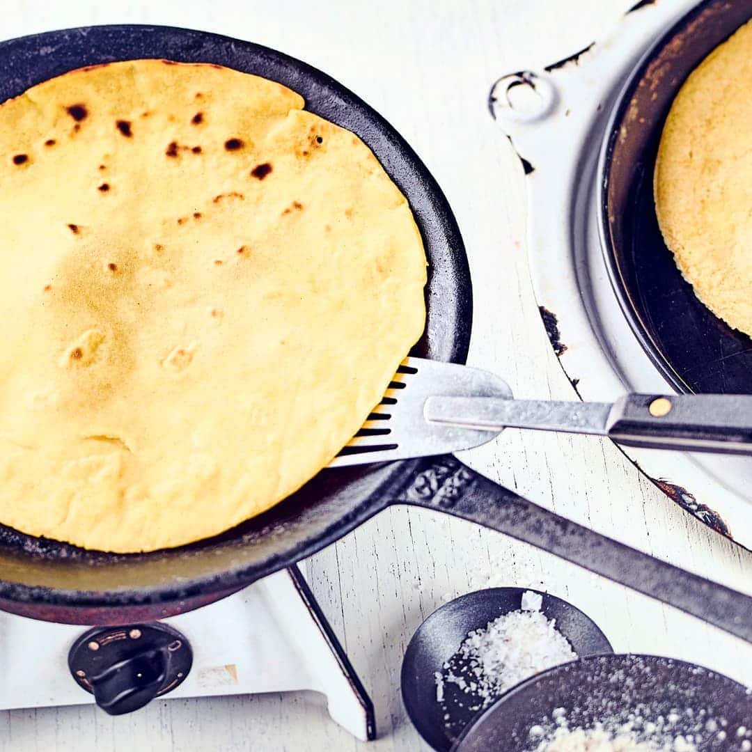 Vielfach süß oder herzhaft belegbar sind unsere selbstgemachten Tortillas aus Weizen- und Maismehl.