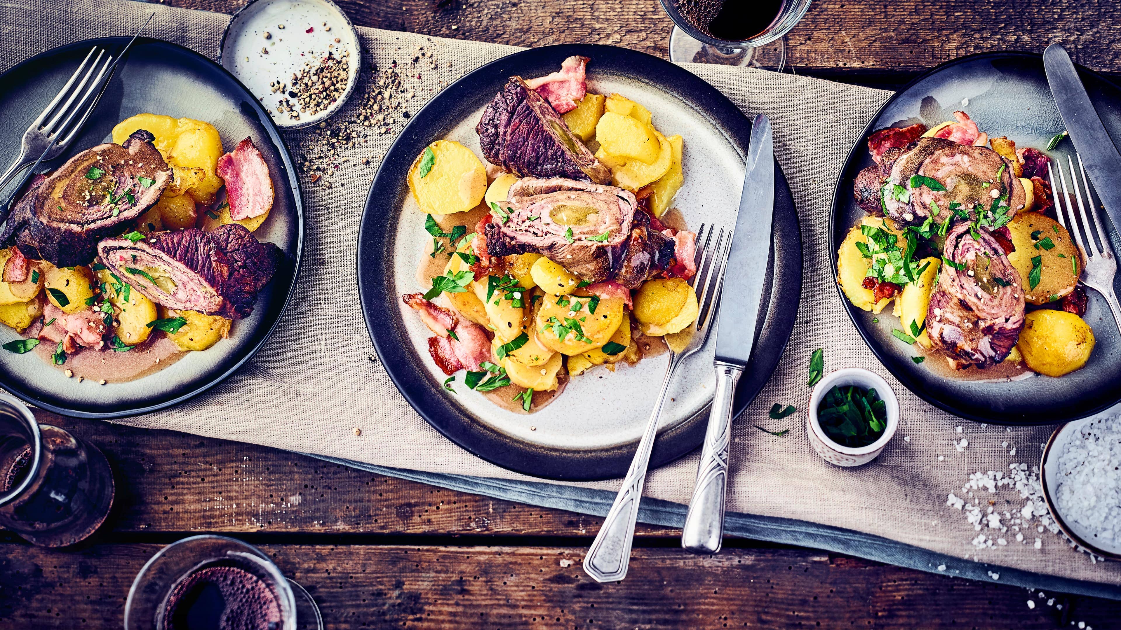 Rouladen mit Kartoffeln Rouladen mit Kartoffeln