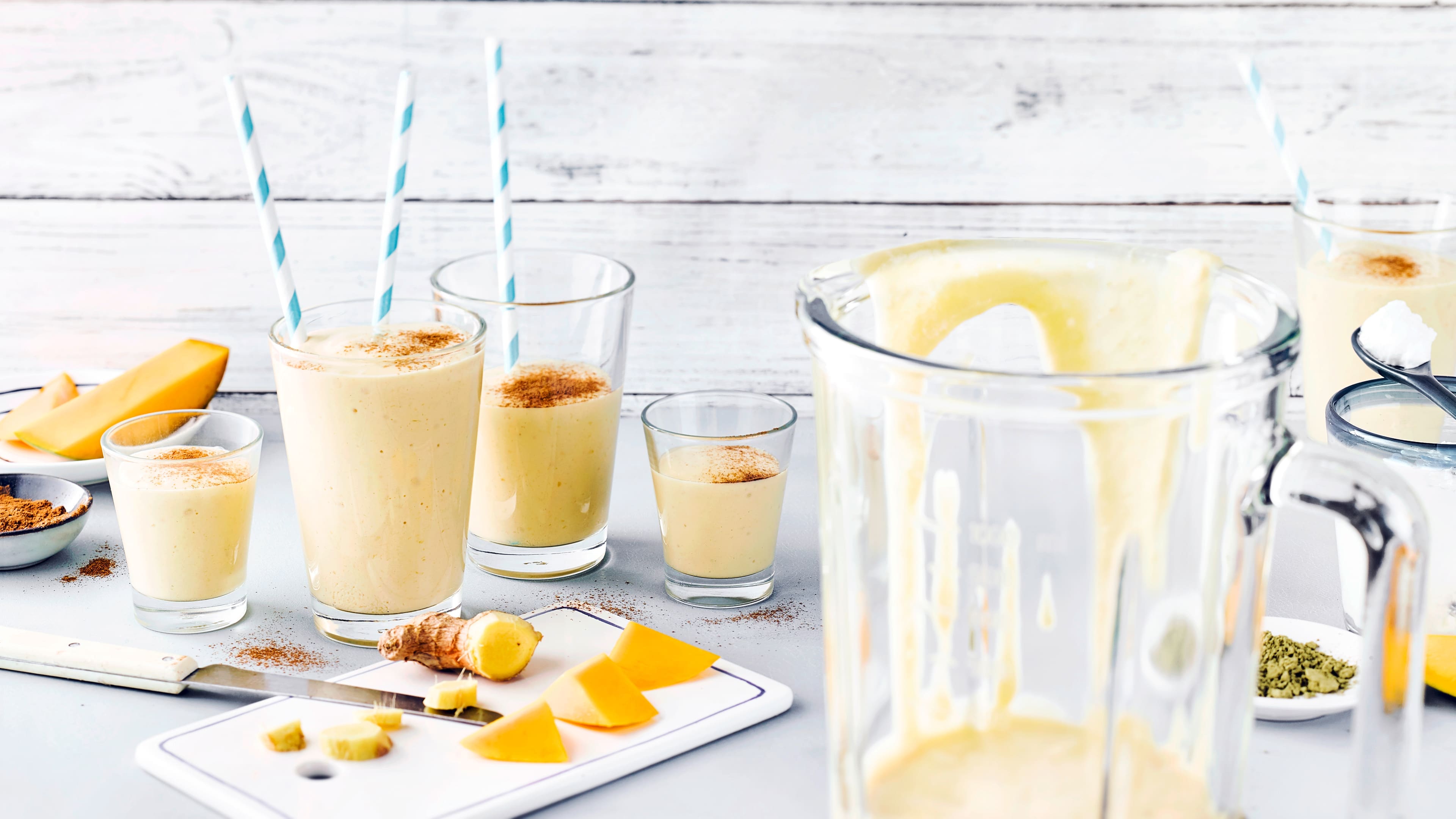 Mango-Ingwer-Eiweißdrink Mango-Ingwer-Eiweißdrink