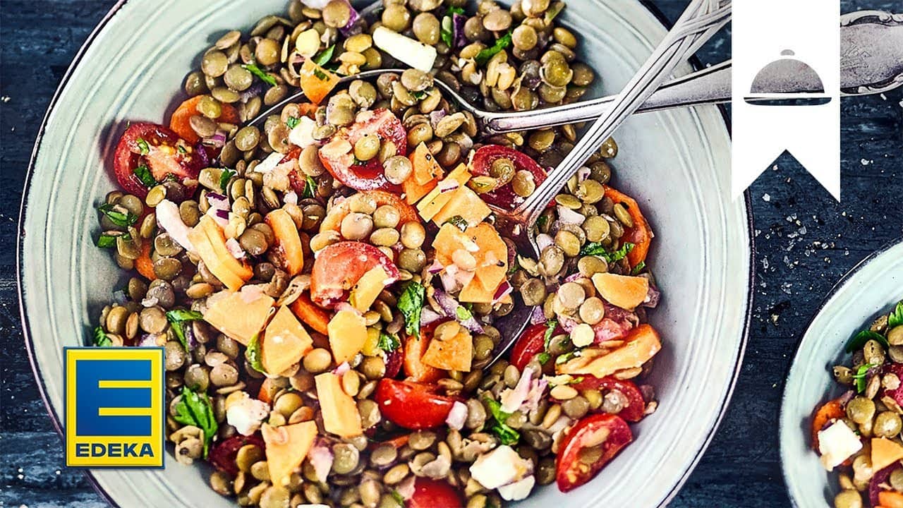 Linsensalat Rezept YouTube Platzhalterbild für ein Video mit dem Titel 'Linsensalat Rezept'.