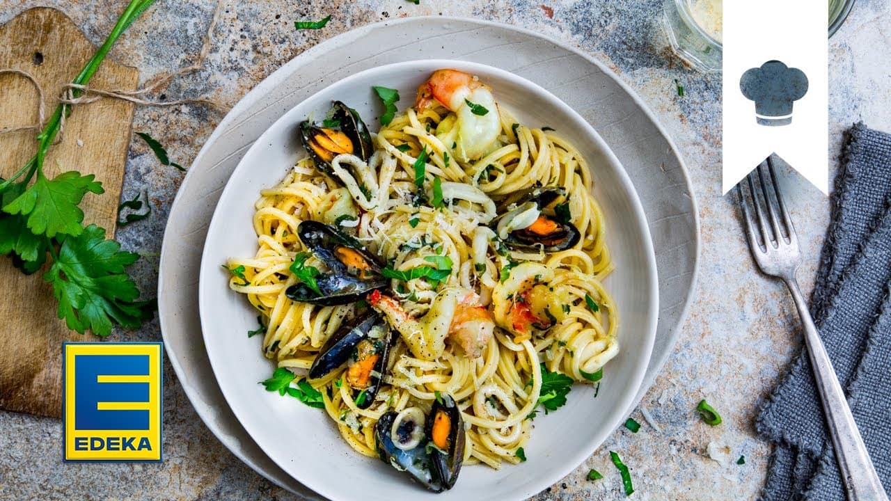 Spaghetti Frutti di Mare YouTube Platzhalterbild für ein Video mit dem Titel 'Spaghetti Frutti di Mare'.