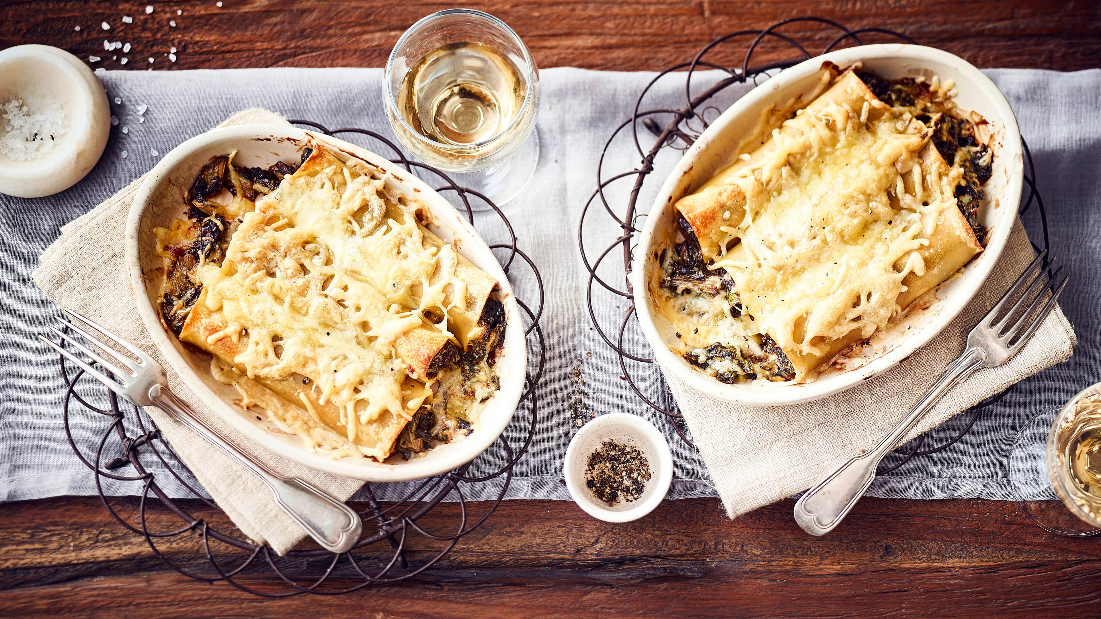 Mangold-Cannelloni-Auflauf Mangold-Cannelloni-Auflauf