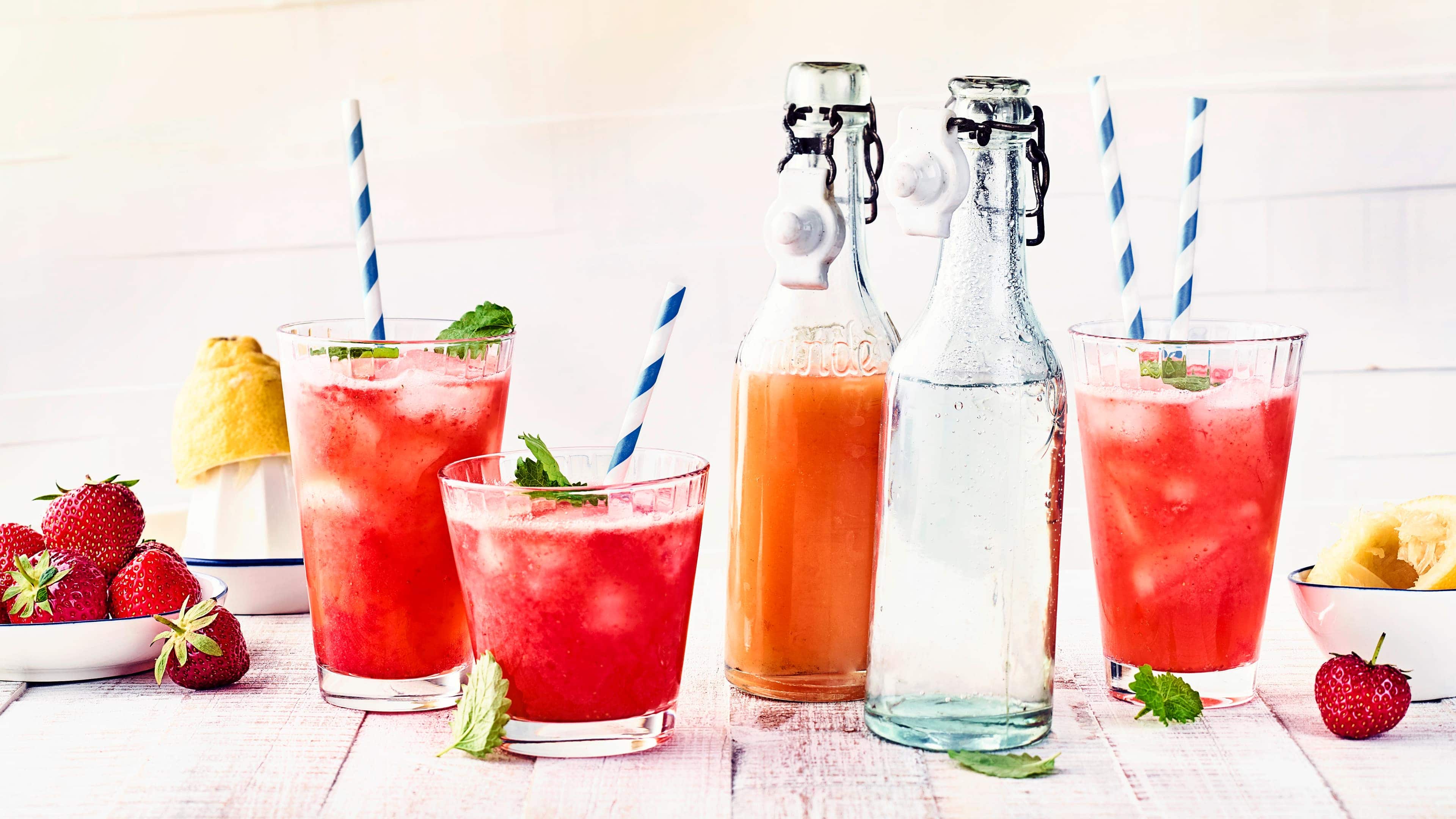 Erdbeer-Zitronen-Limonade Erdbeer-Zitronen-Limonade