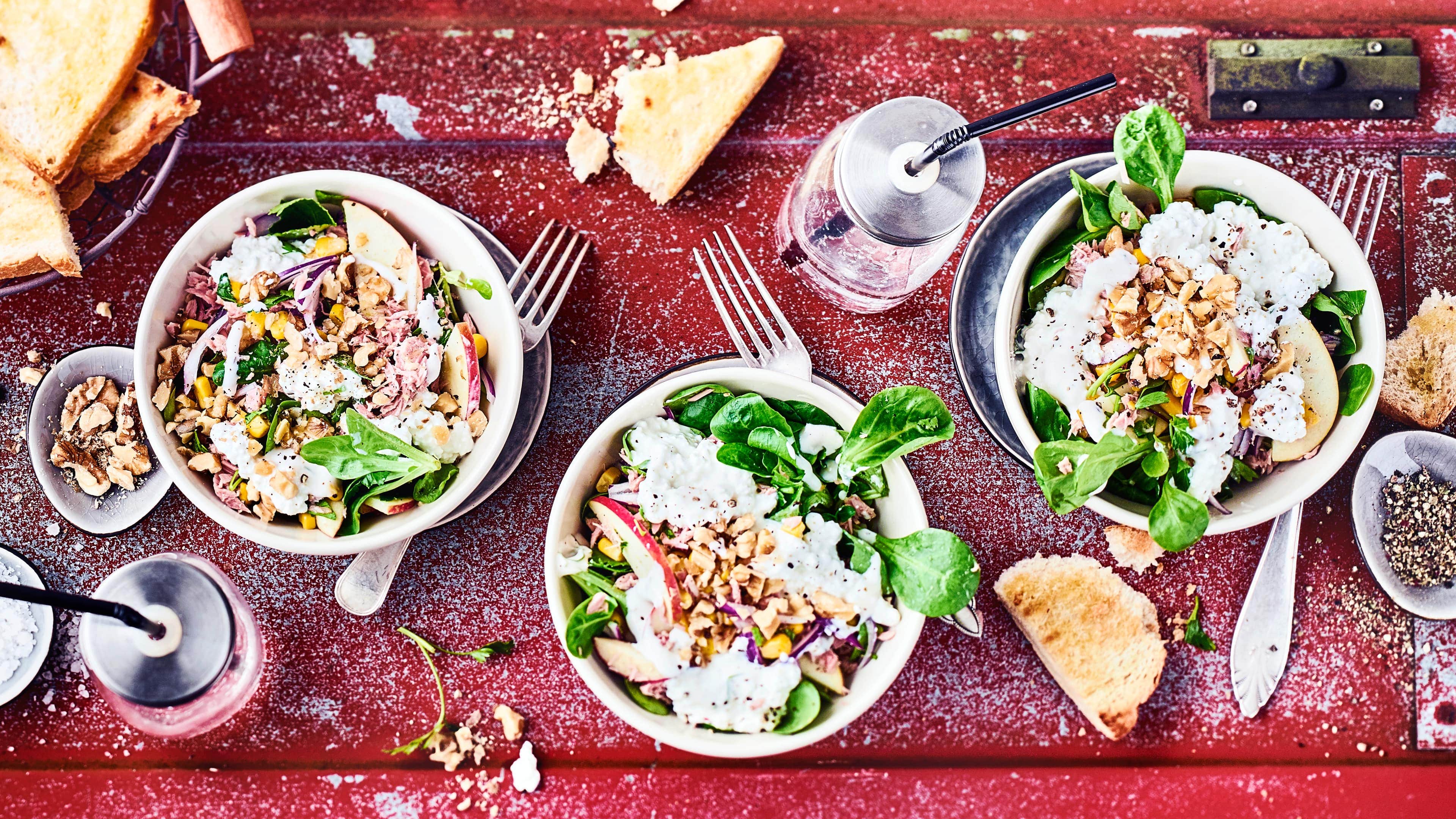 Hüttenkäse-Thunfisch-Salat Hüttenkäse-Thunfisch-Salat