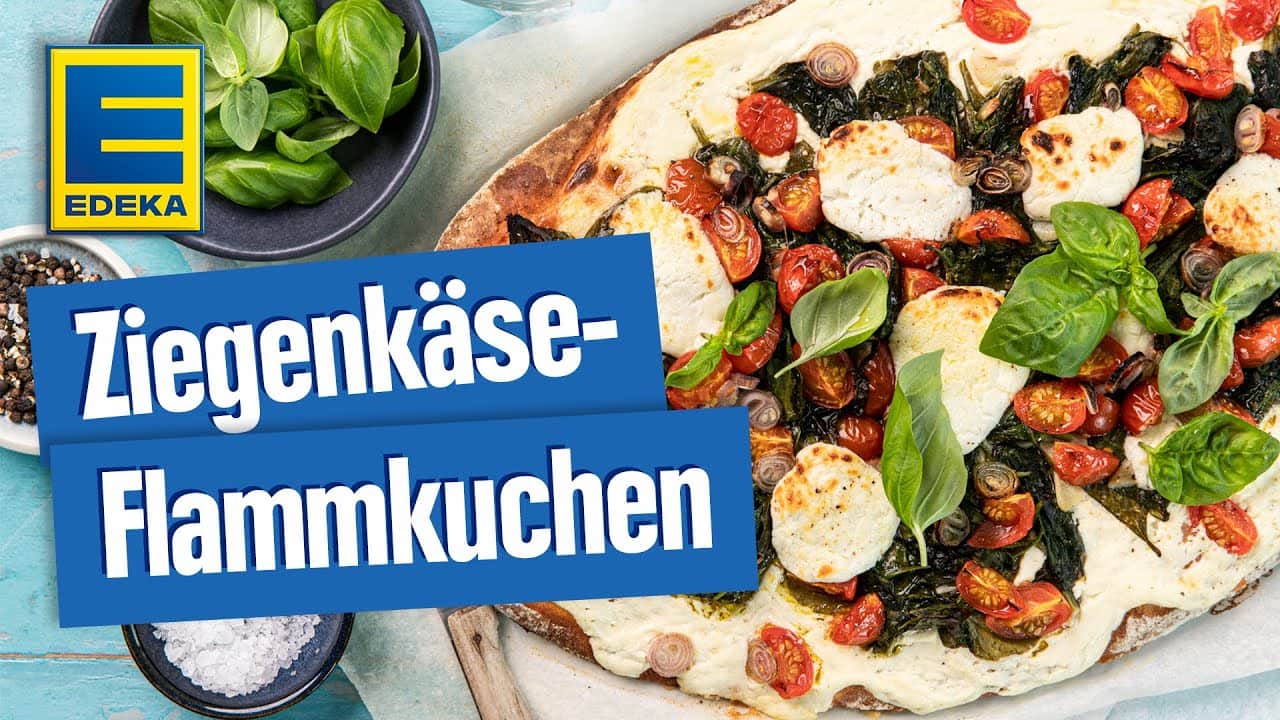 Ziegenkäse-Flammkuchen YouTube Platzhalterbild für ein Video mit dem Titel 'Ziegenkäse-Flammkuchen'.