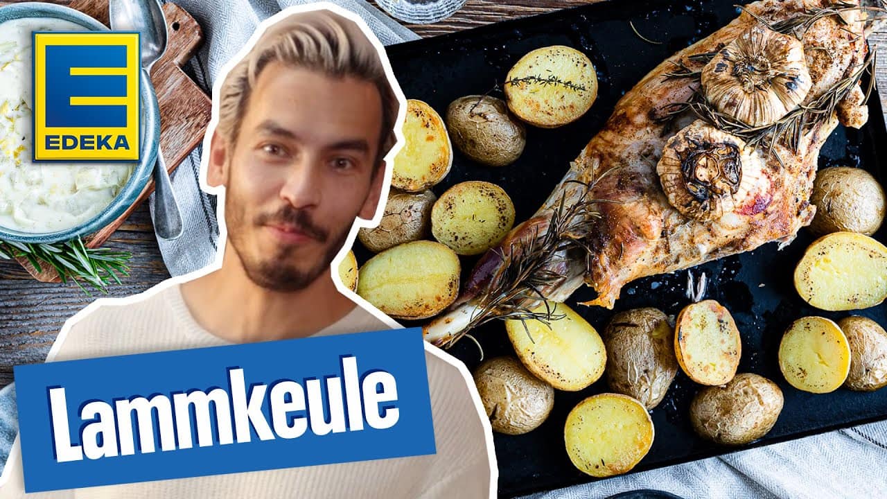 Lammkeule im Ofen | Oster-Lammkeule Rezept YouTube Platzhalterbild für ein Video mit dem Titel 'Lammkeule im Ofen | Oster-Lammkeule Rezept'.