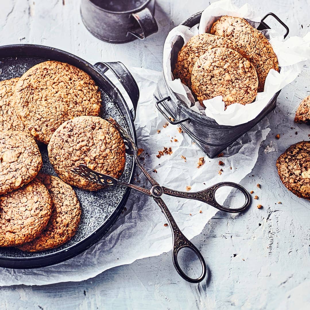 Schokoladen-Cashew-Cookies