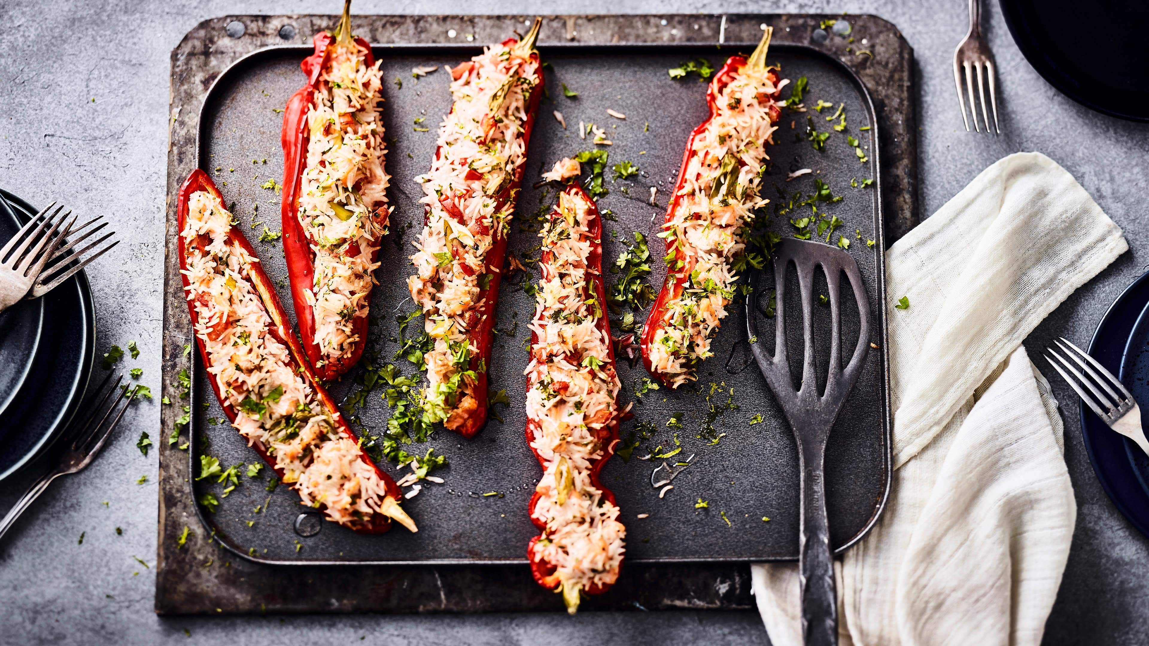 Gefüllte Paprika mit Lachs Gefüllte Paprika mit Lachs